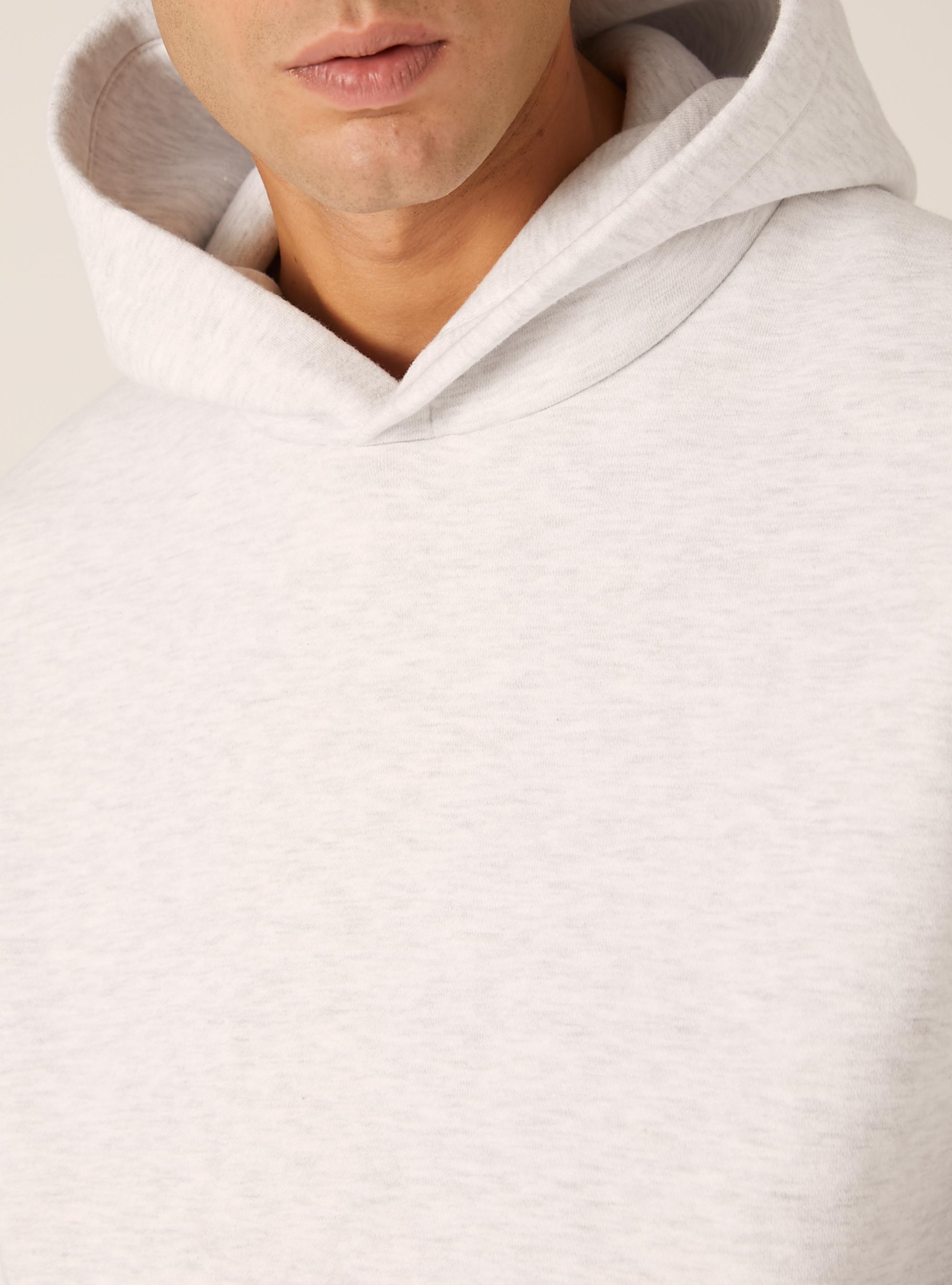 Sweat &agrave; capuche coupe boxy, MGY3 GREY MEL LIGHT