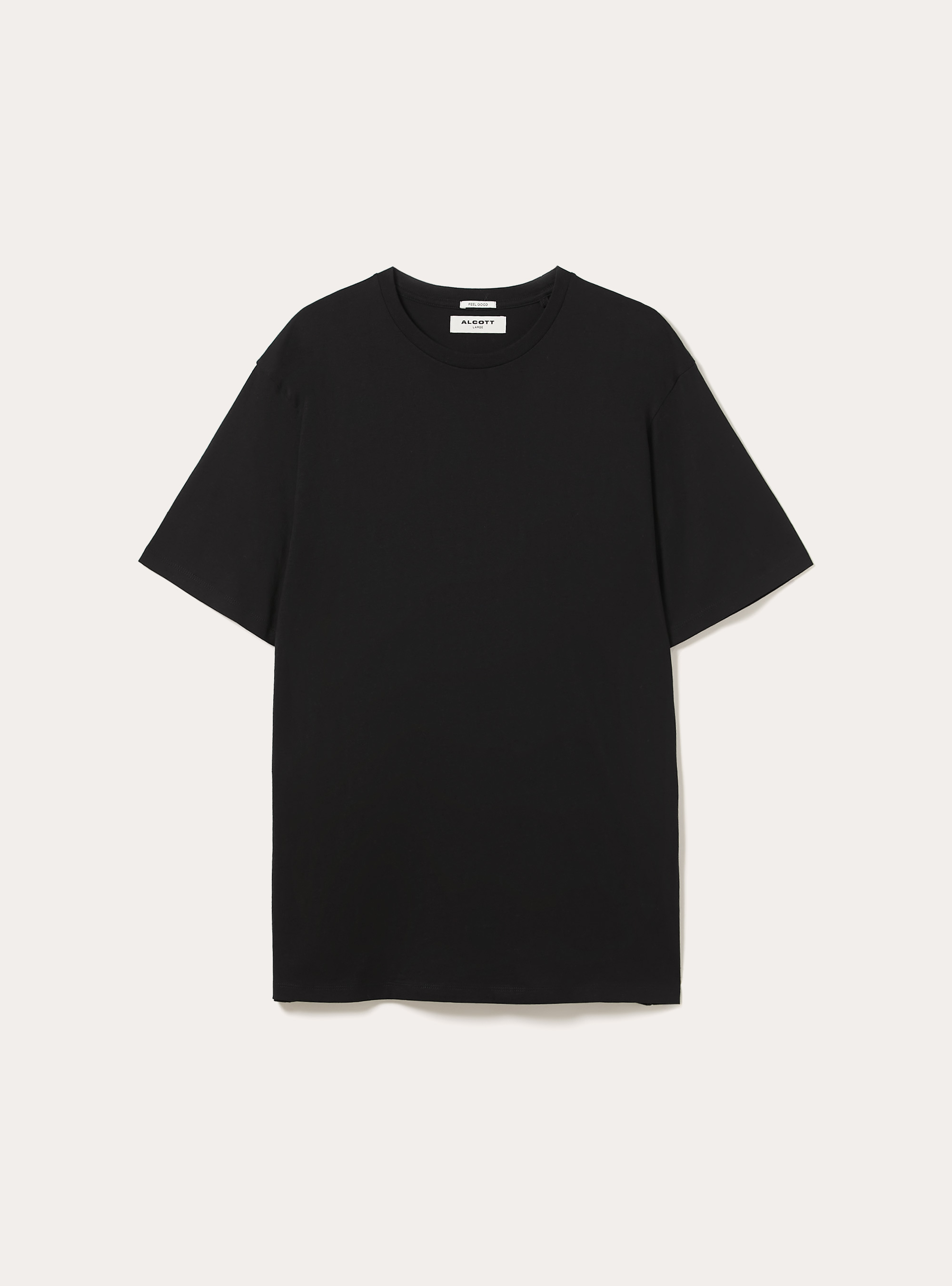 Camiseta b&aacute;sica de algod&oacute;n, BK1 BLACK