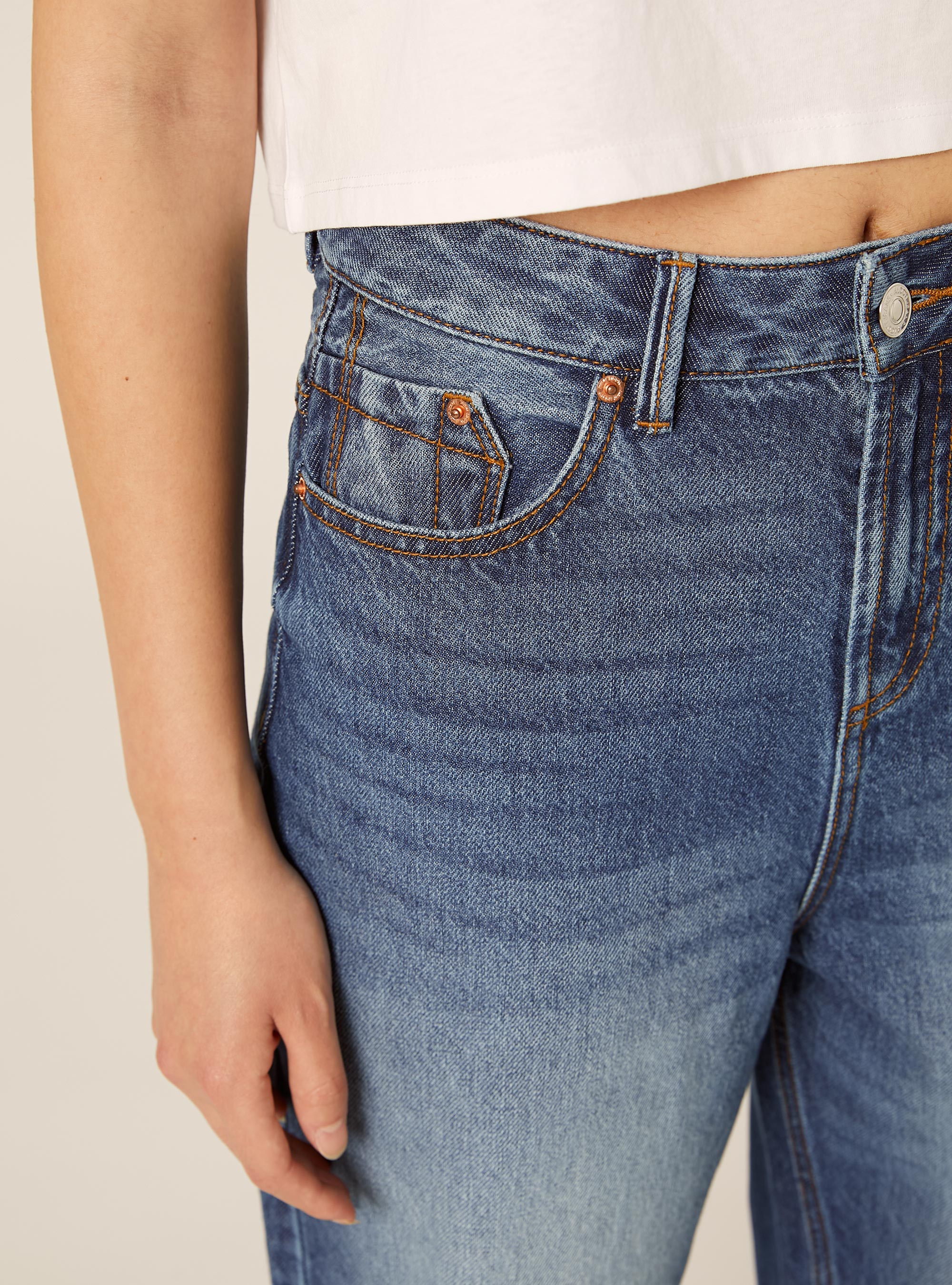 Vaqueros wide leg, D003 MEDIUM BLUE
