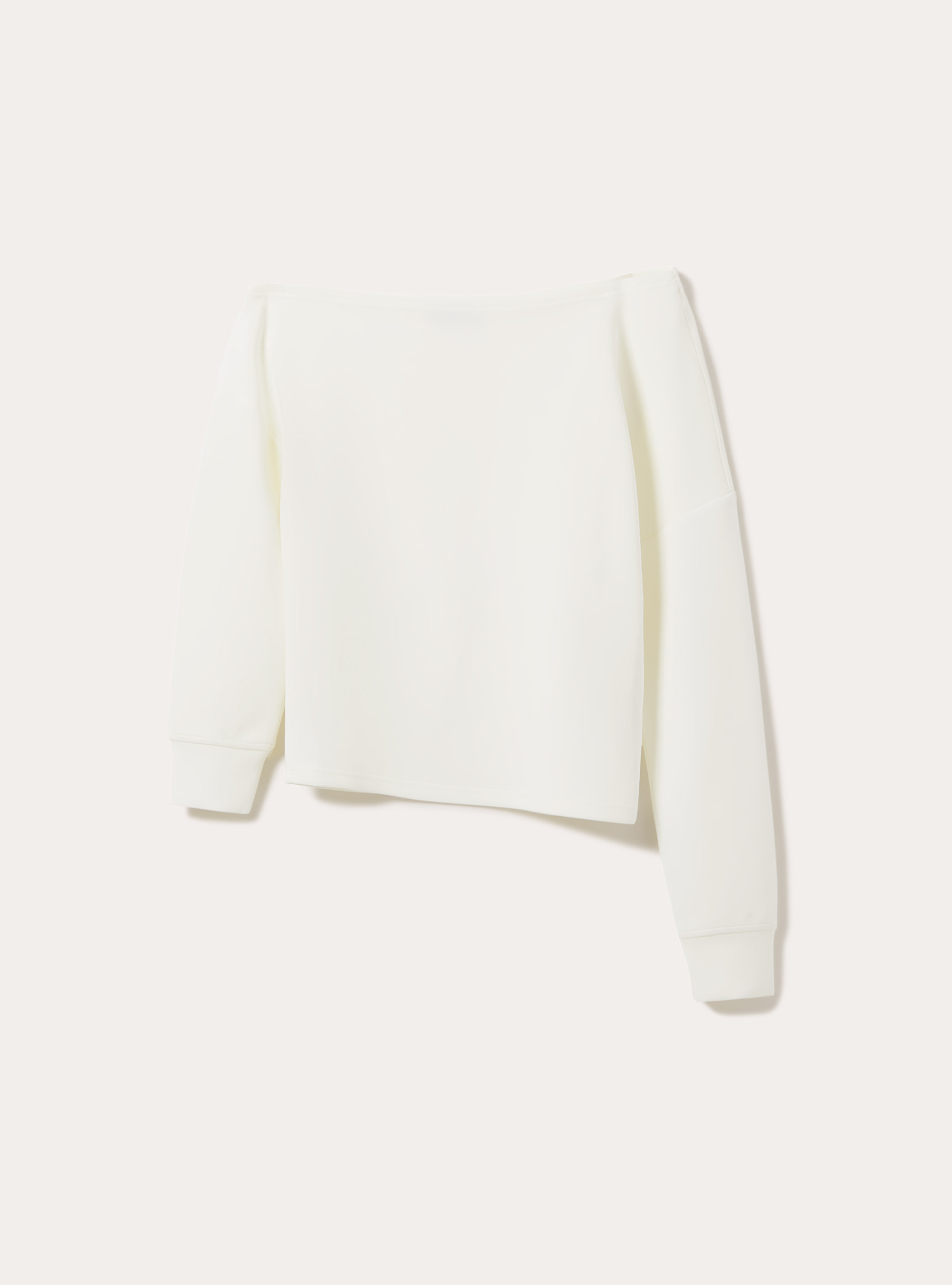 Sweat asym&eacute;trique doux au toucher, WH2 WHITE