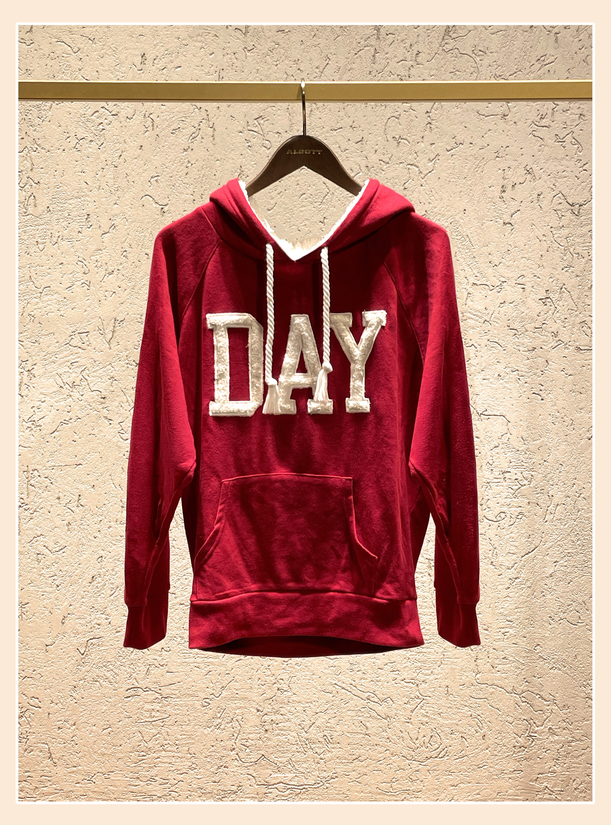 Hooded sweatshirt, RED