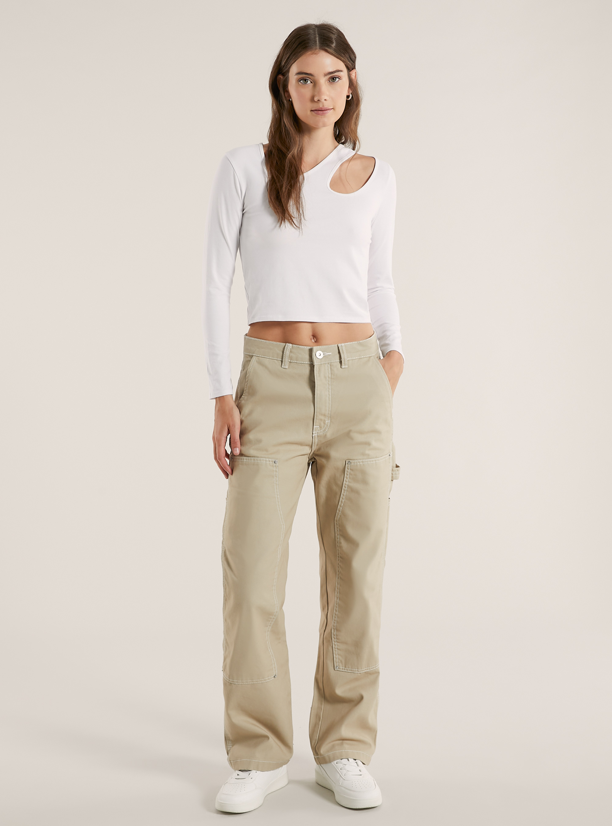 Pantalon en toile charpentier, BG2 BEIGE MEDIUM