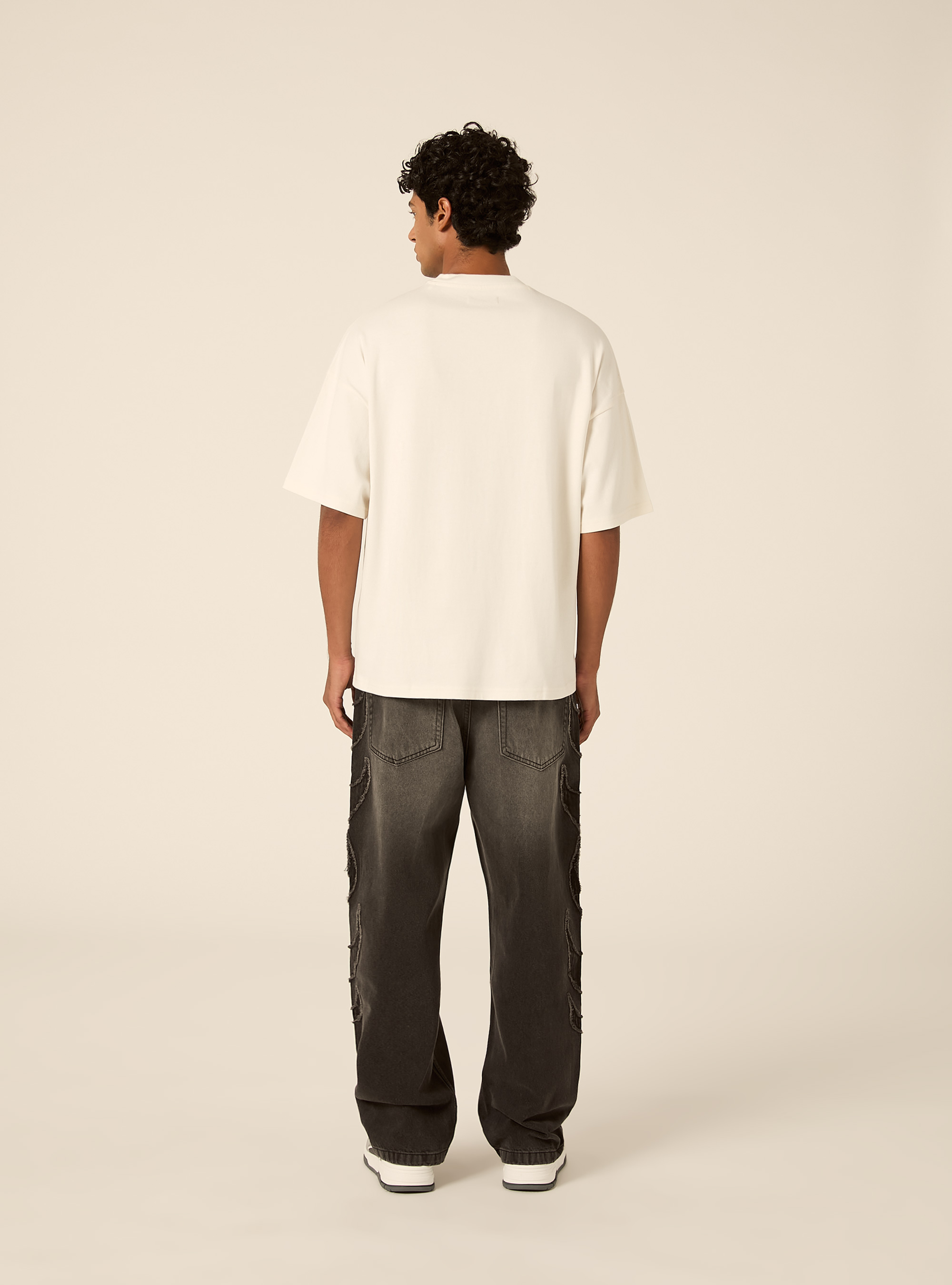 Boxy fit shirt mit &uuml;berschnittenen schultern, WH2 WHITE