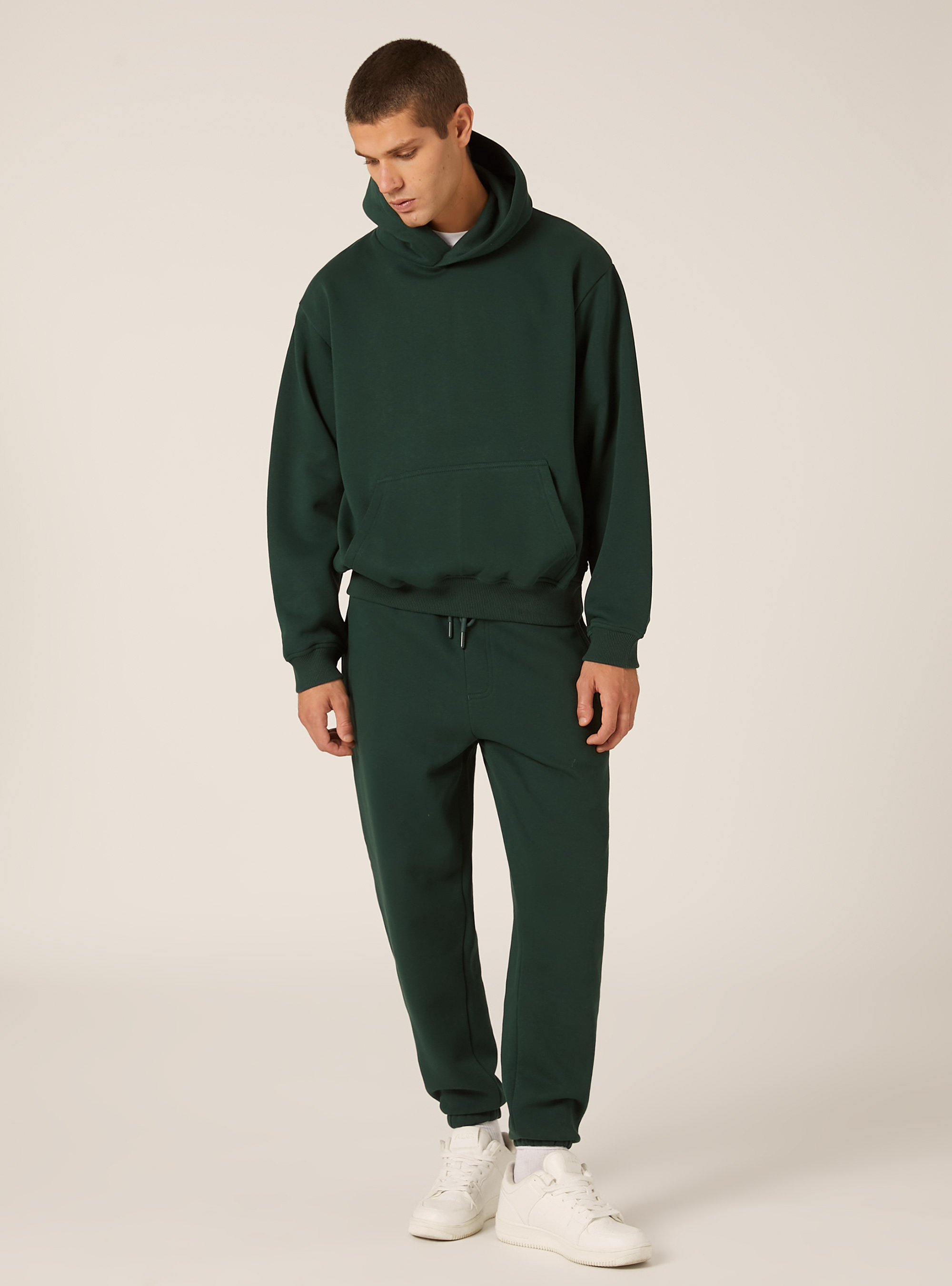 Sweat &agrave; capuche coupe boxy, GN1 GREEN DARK