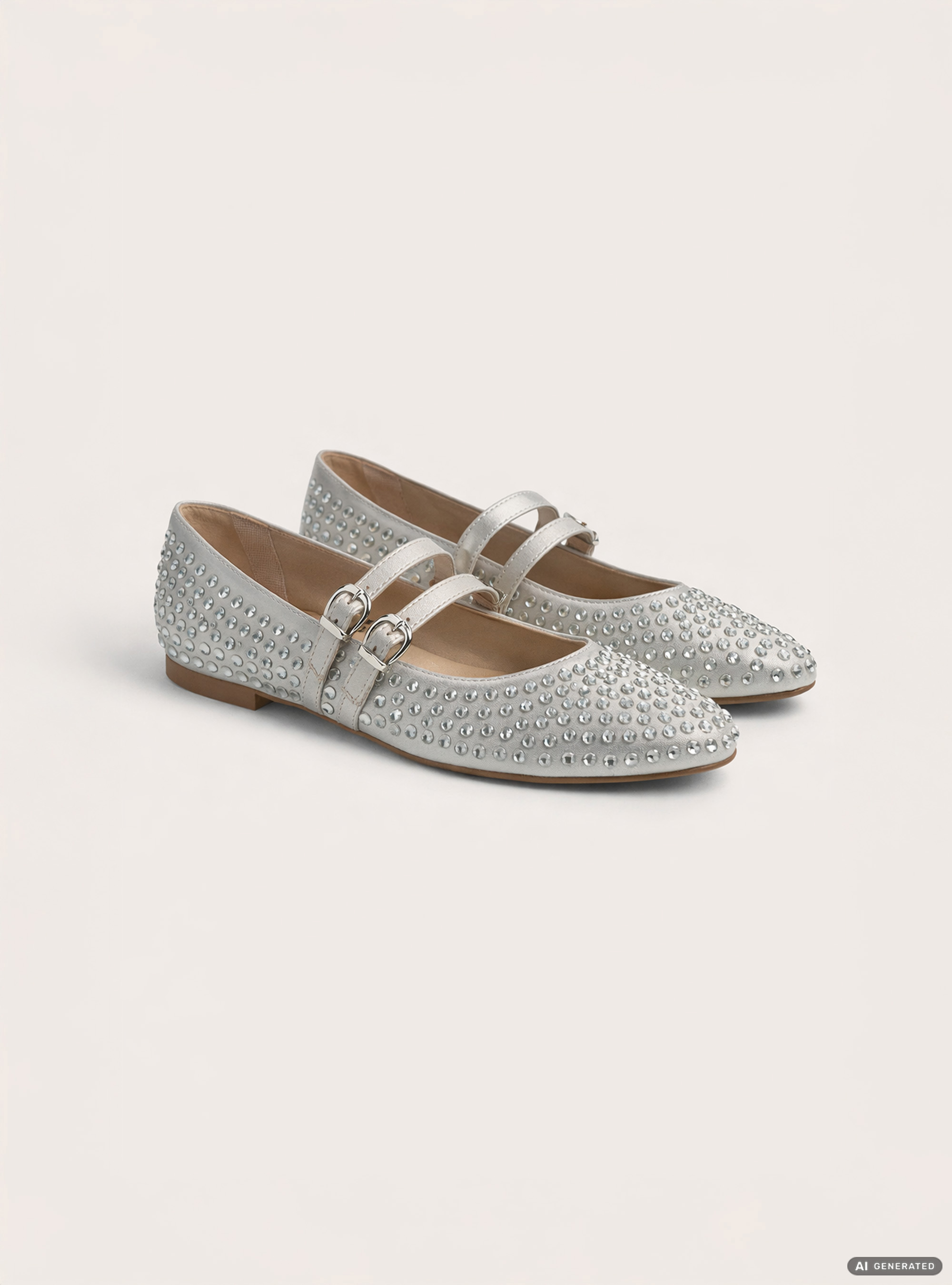 Bailarinas con tachuelas, WH1 OFF WHITE