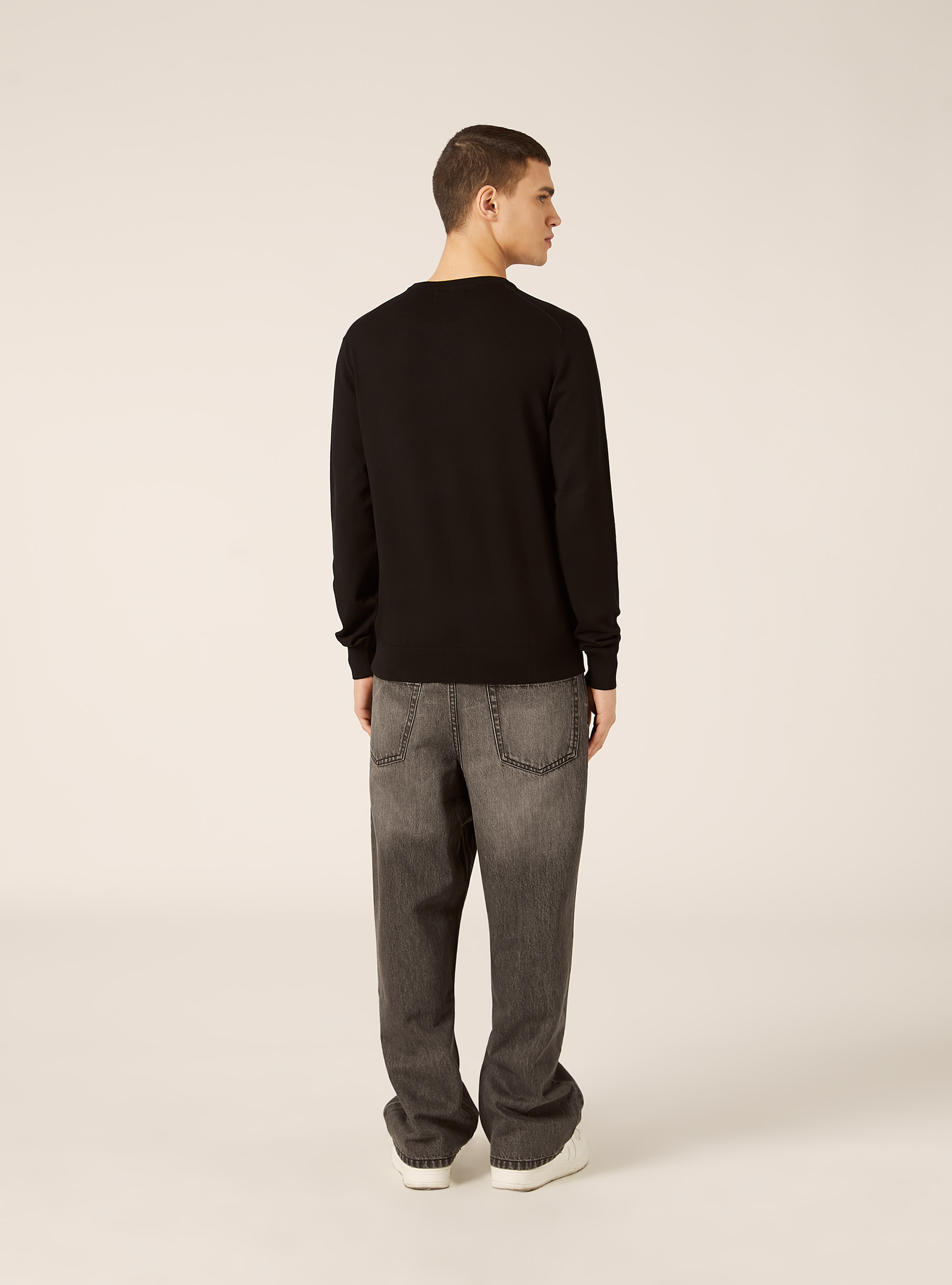 Pullover in sustainable Ecovero viscose, BK1 BLACK