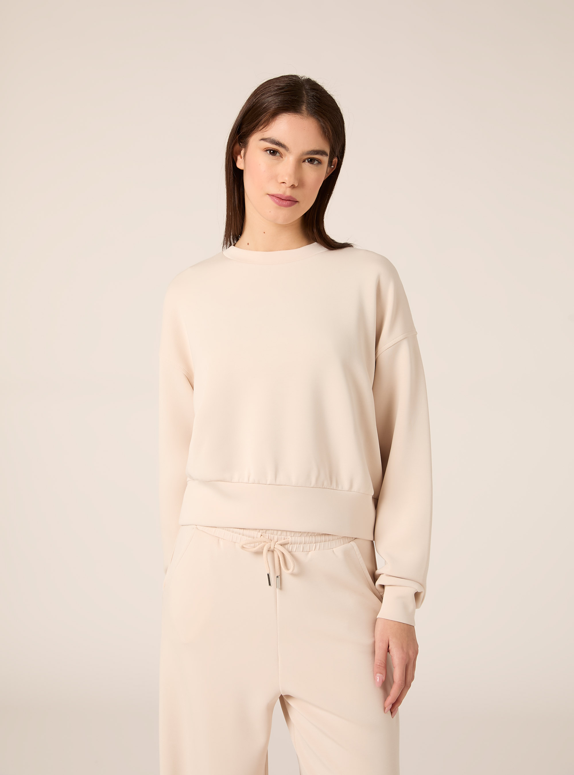 Soft-Touch-Sweatshirt, CR3 CREAM LIGHT