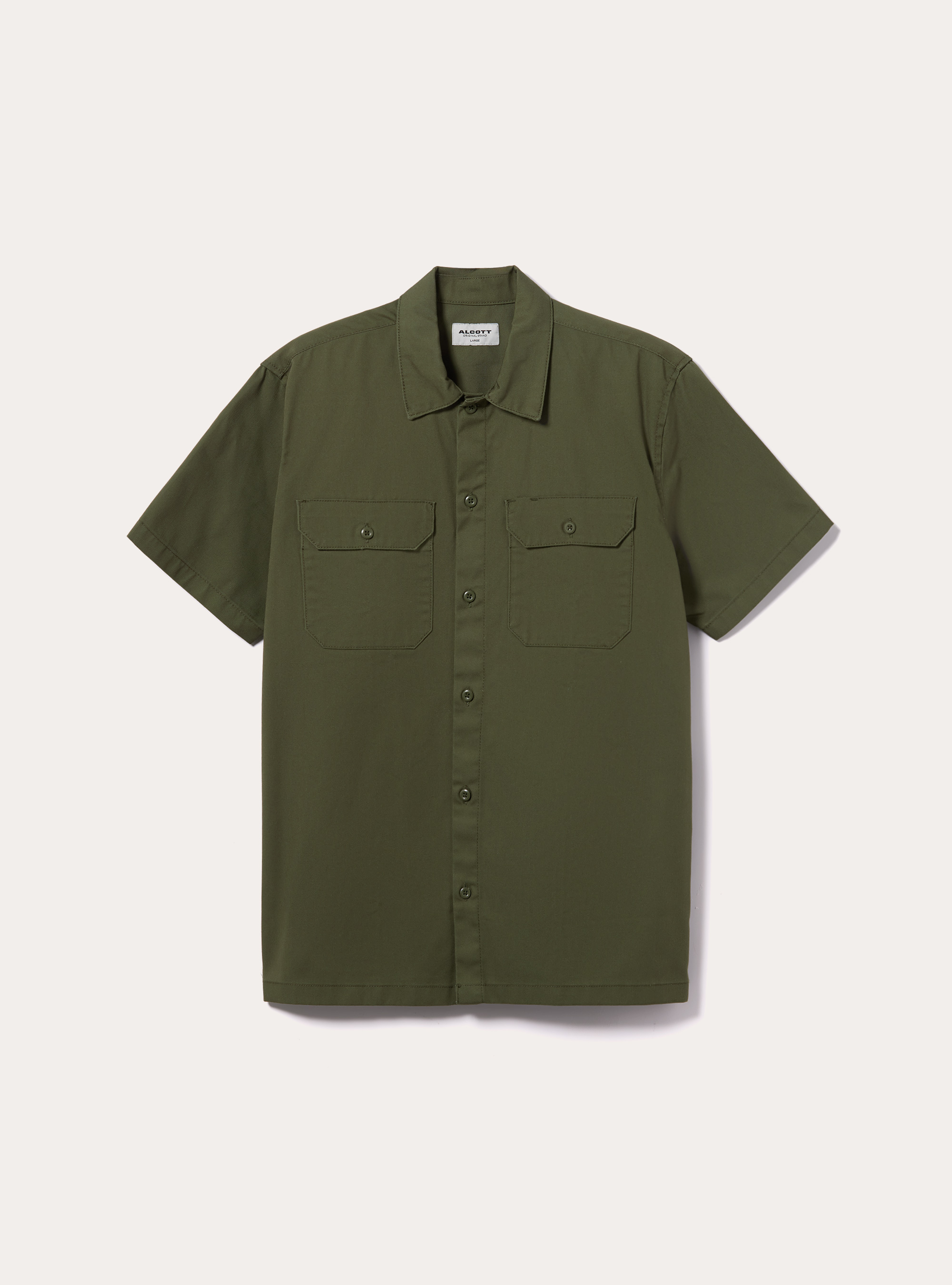 Camisa de sarga con grandes bolsillos, KY2 KAKY MEDIUM