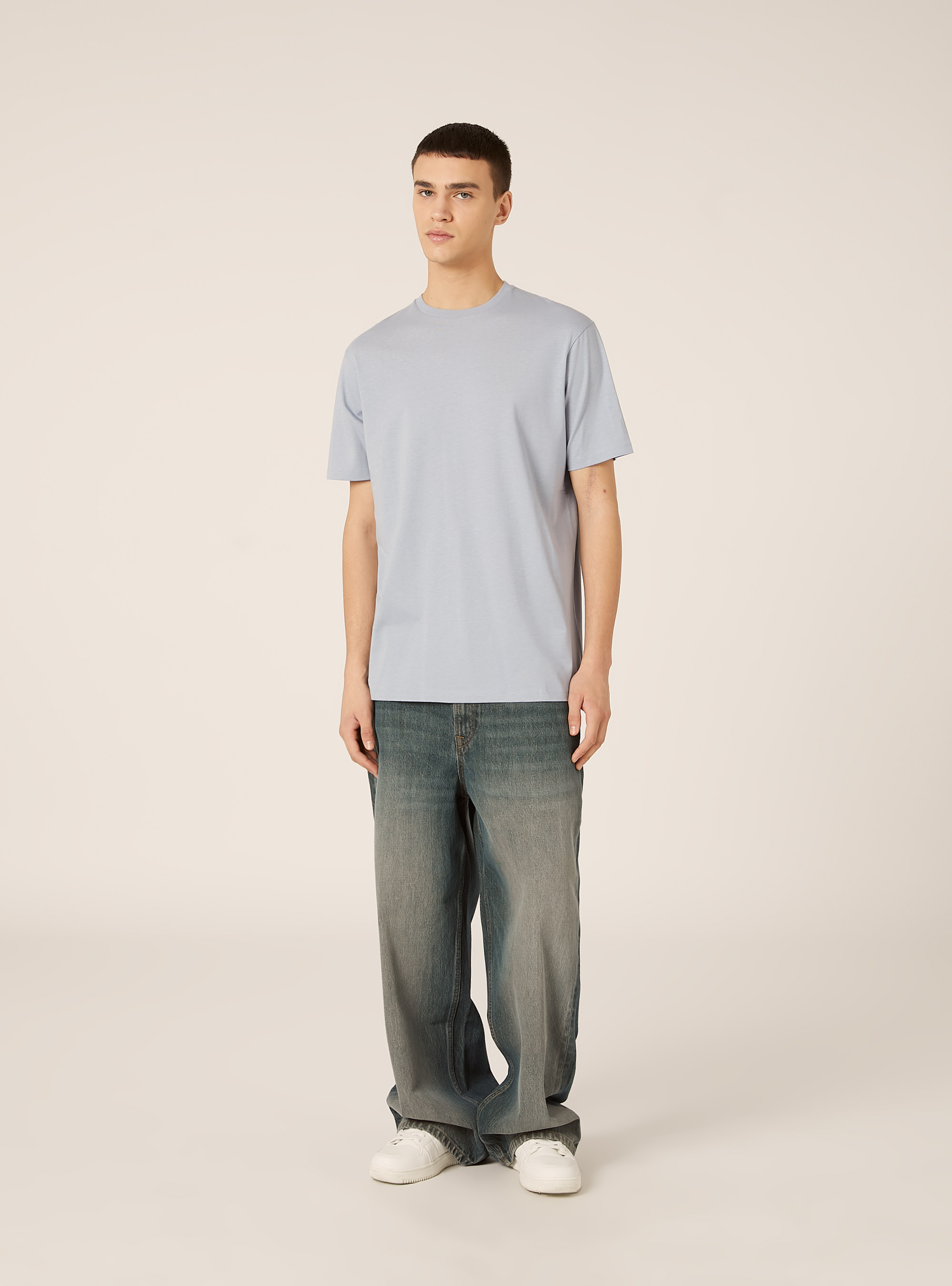 Camiseta b&aacute;sica de algod&oacute;n, AZ3 AZURE LIGHT