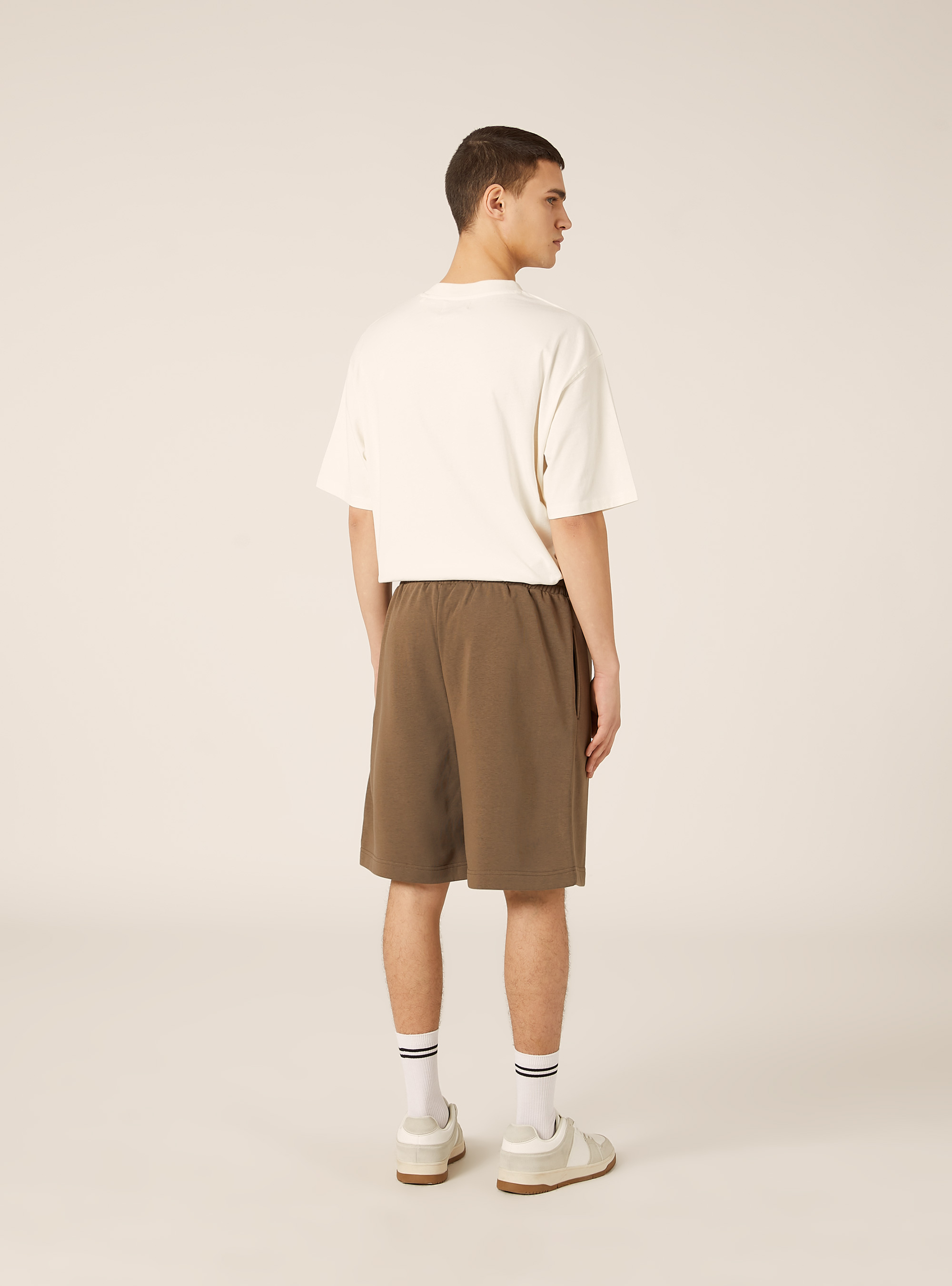 Basic-Bermudas aus Sweatstoff, BR2 BROWN MEDIUM