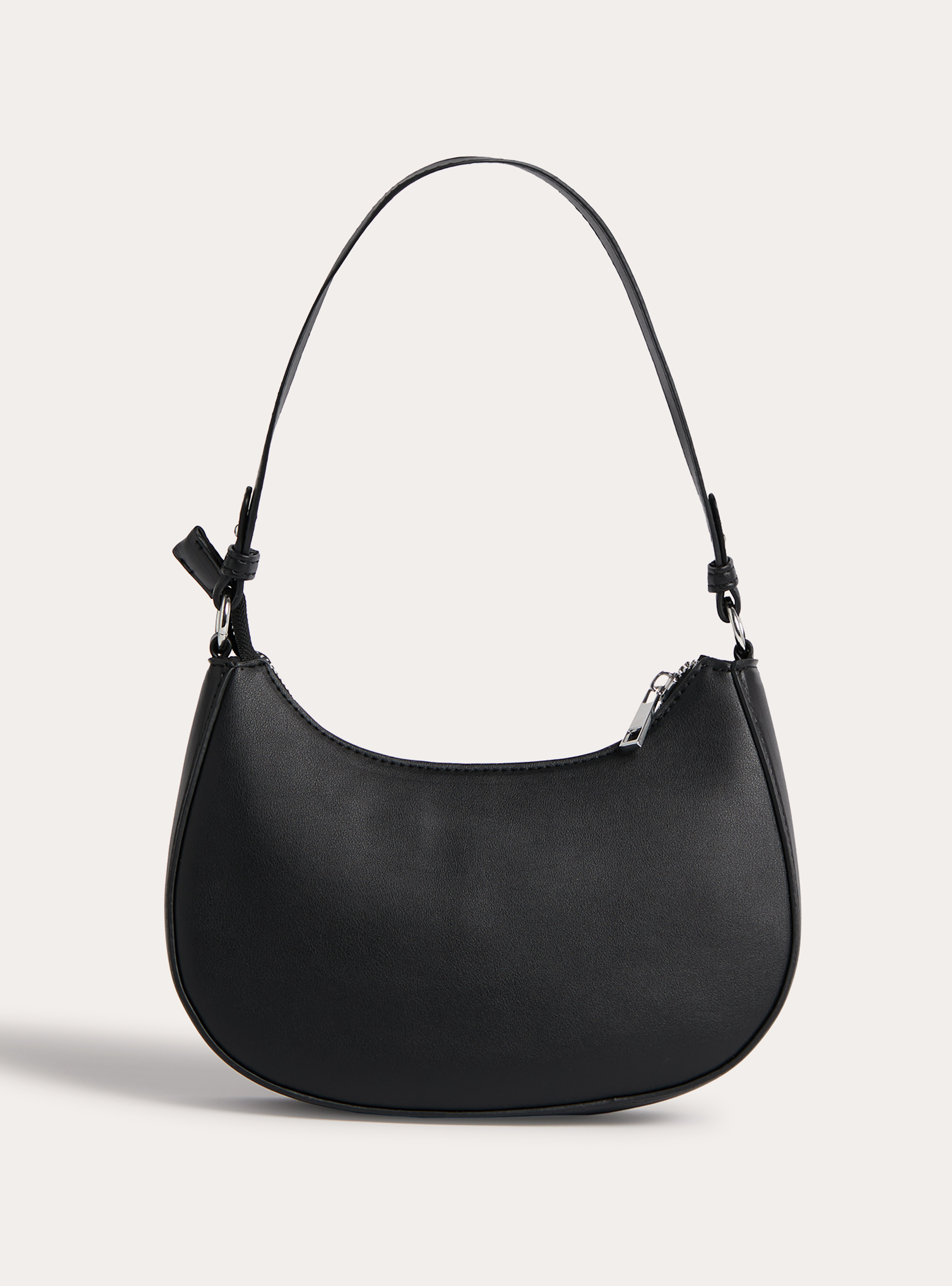 Half-moon shoulder bag, BK1 BLACK