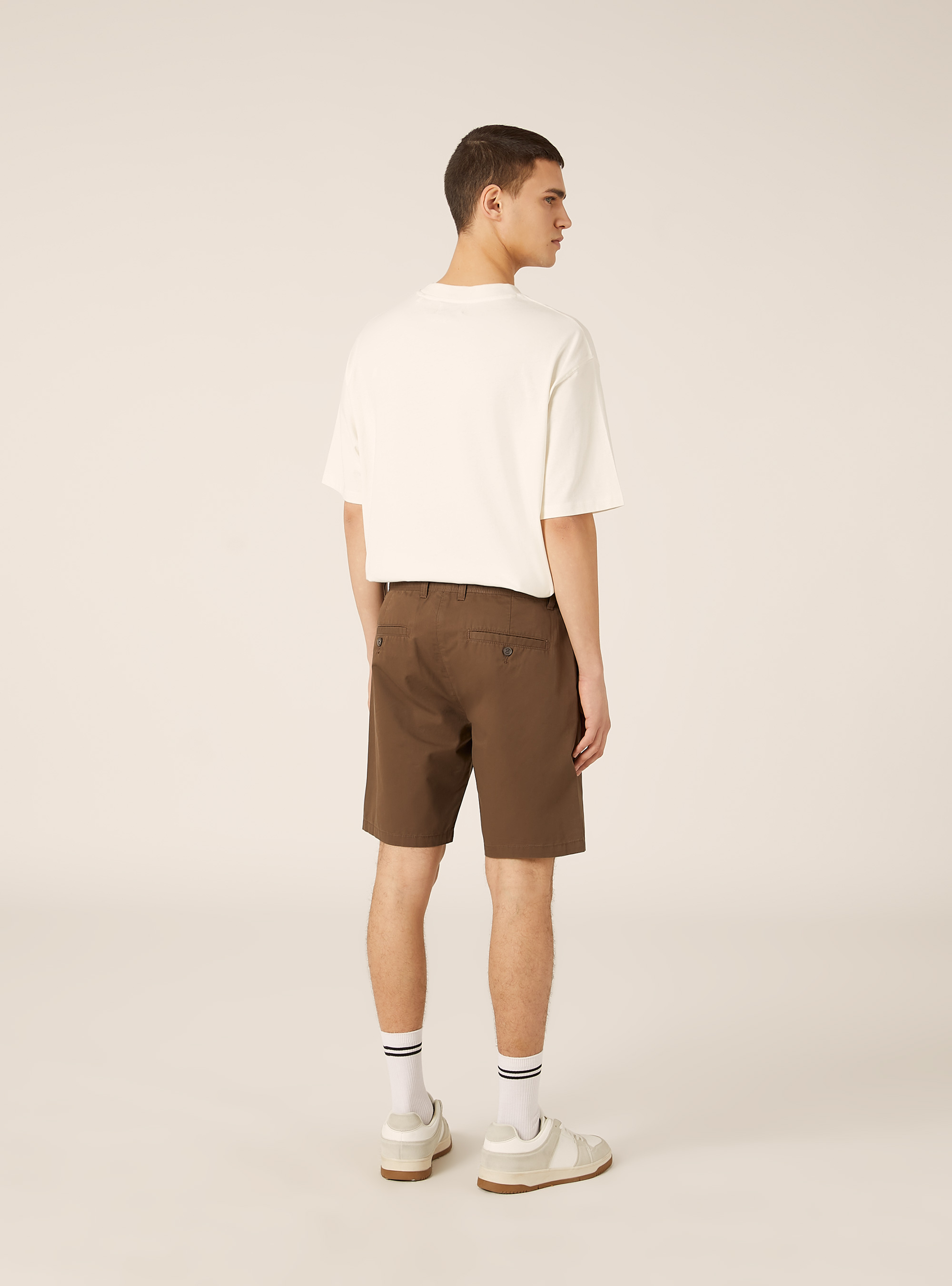 Bermudashorts aus Twill in einfacher Passform, BR1 BROWN DARK