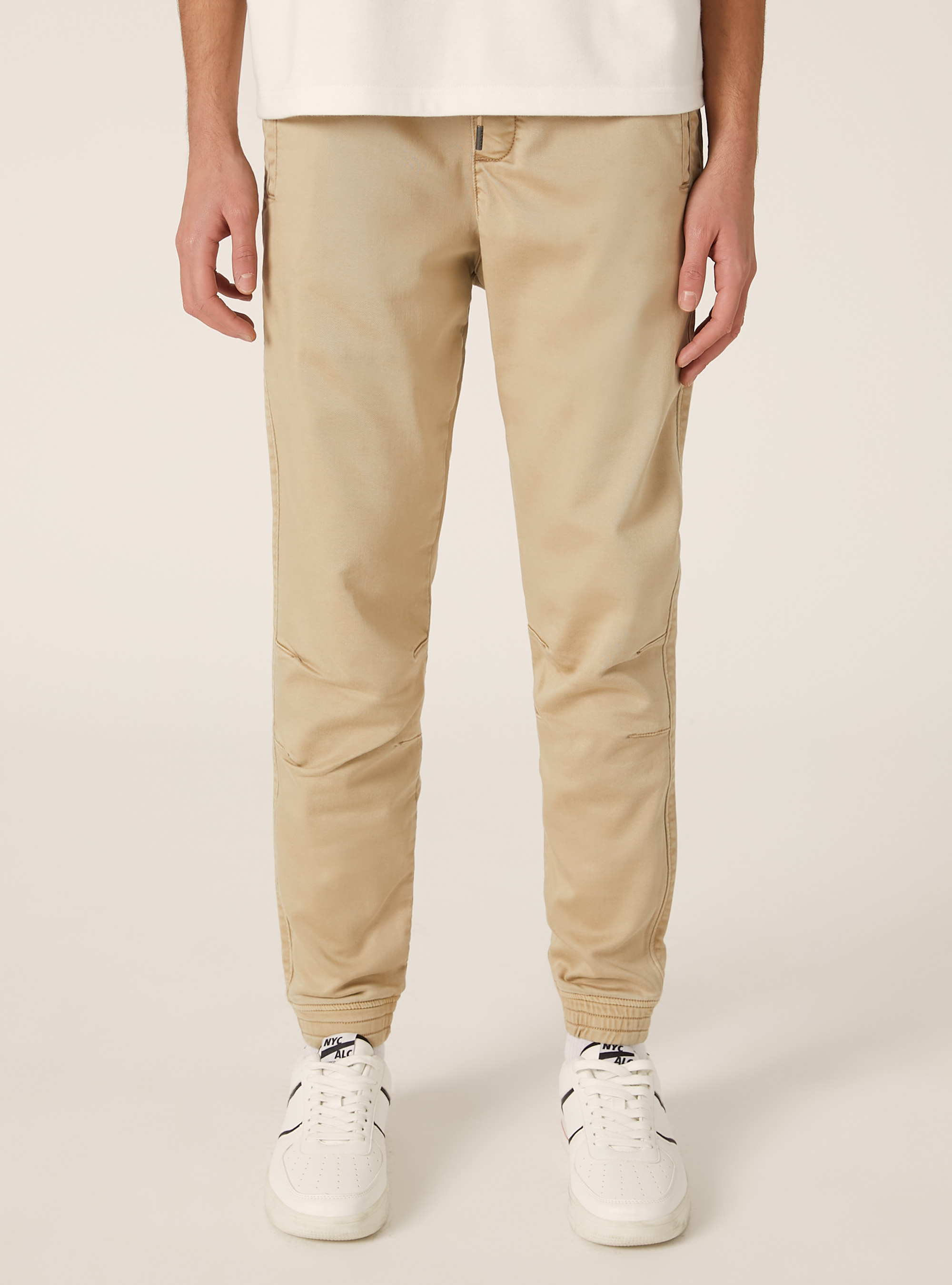Pantalon jogger en coton, BG1 BEIGE DARK