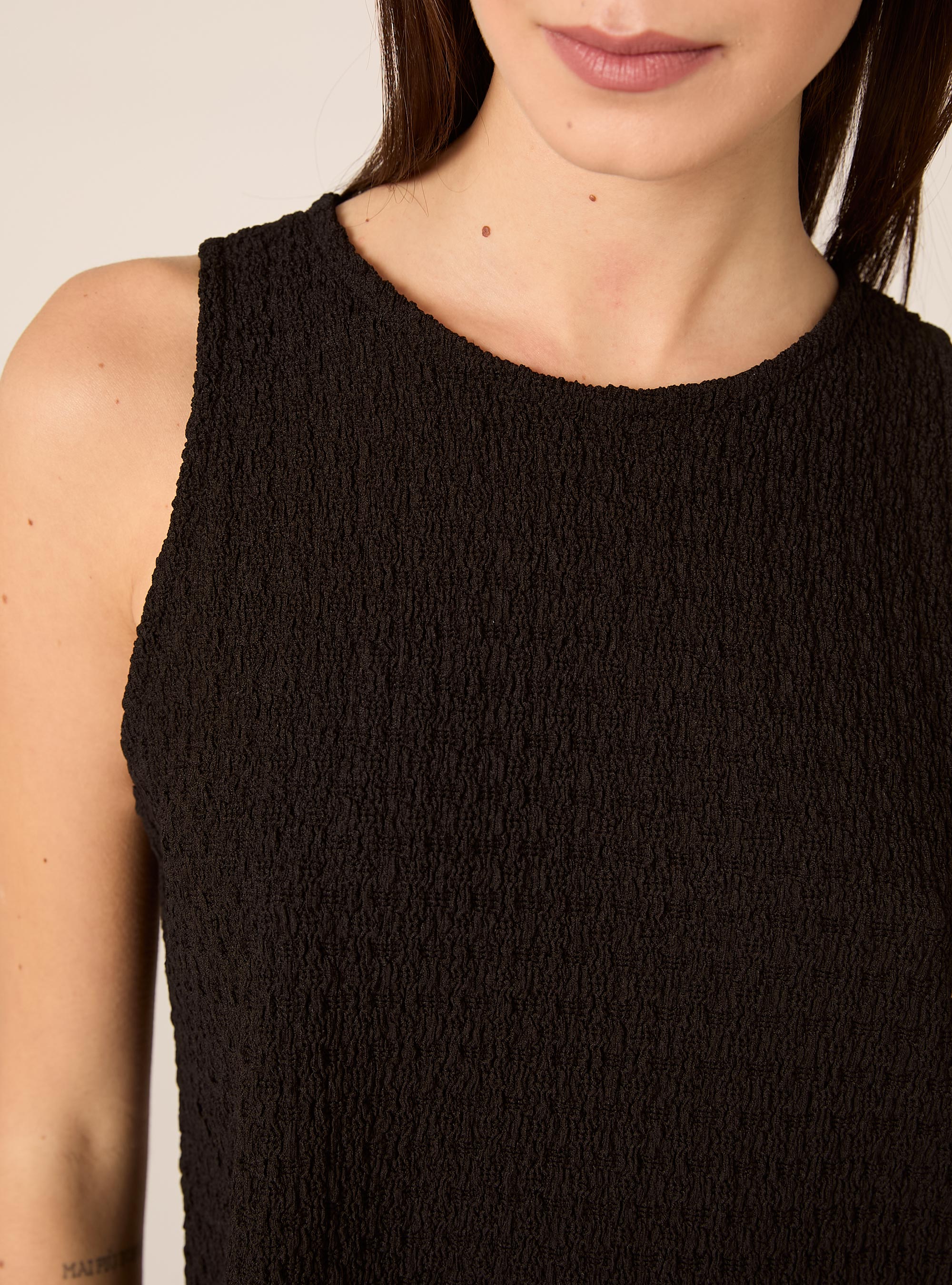 Tanktop aus Waffelstoff, BK1 BLACK