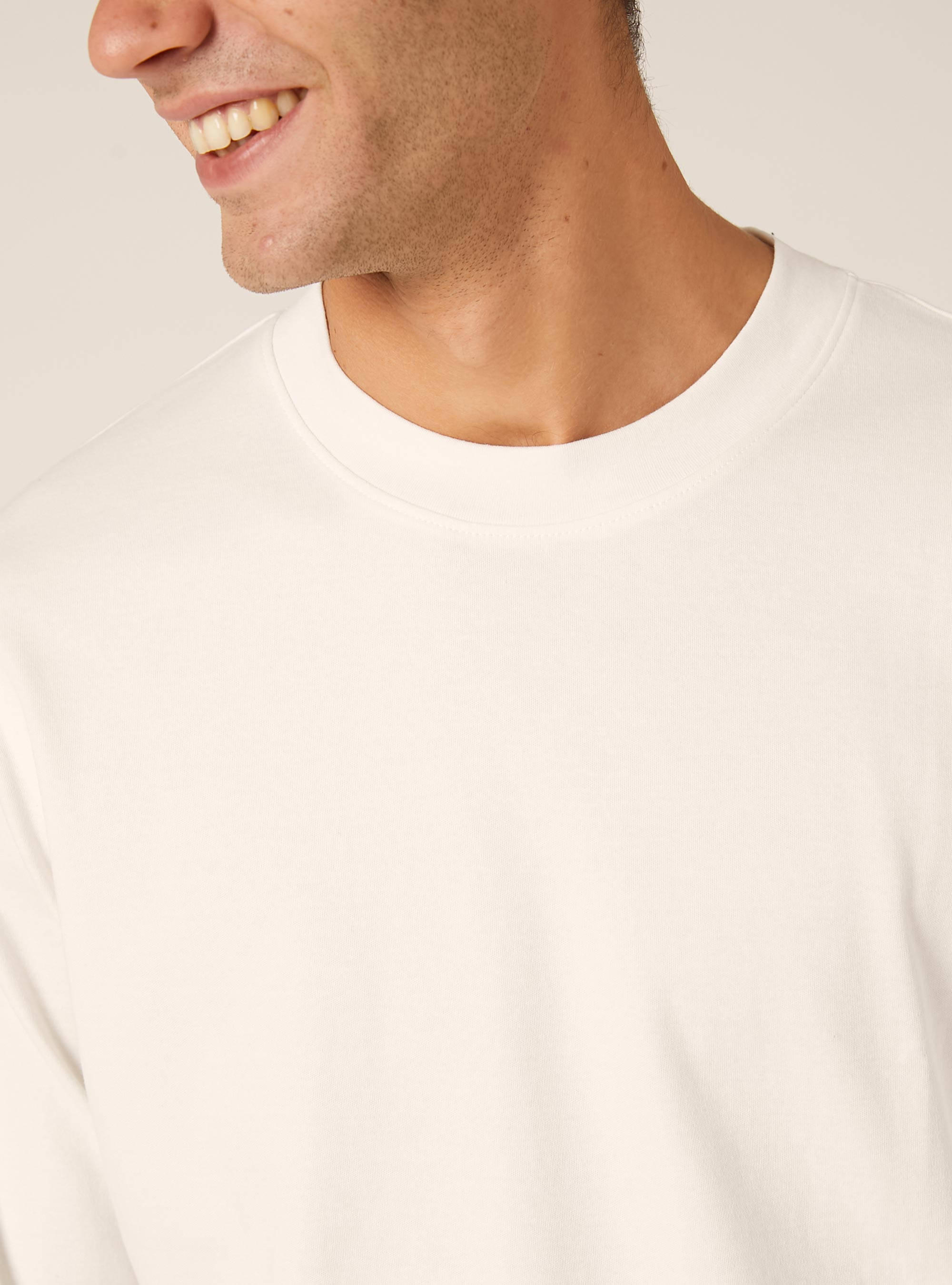 T-shirt en coton &agrave; manches longues, WH1 OFF WHITE
