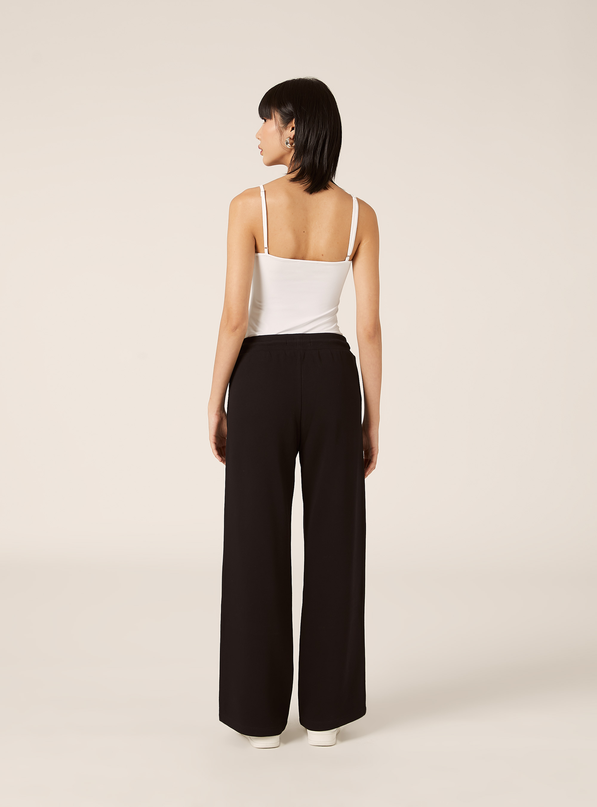 Pantalon jogger large en molleton, BK1 BLACK