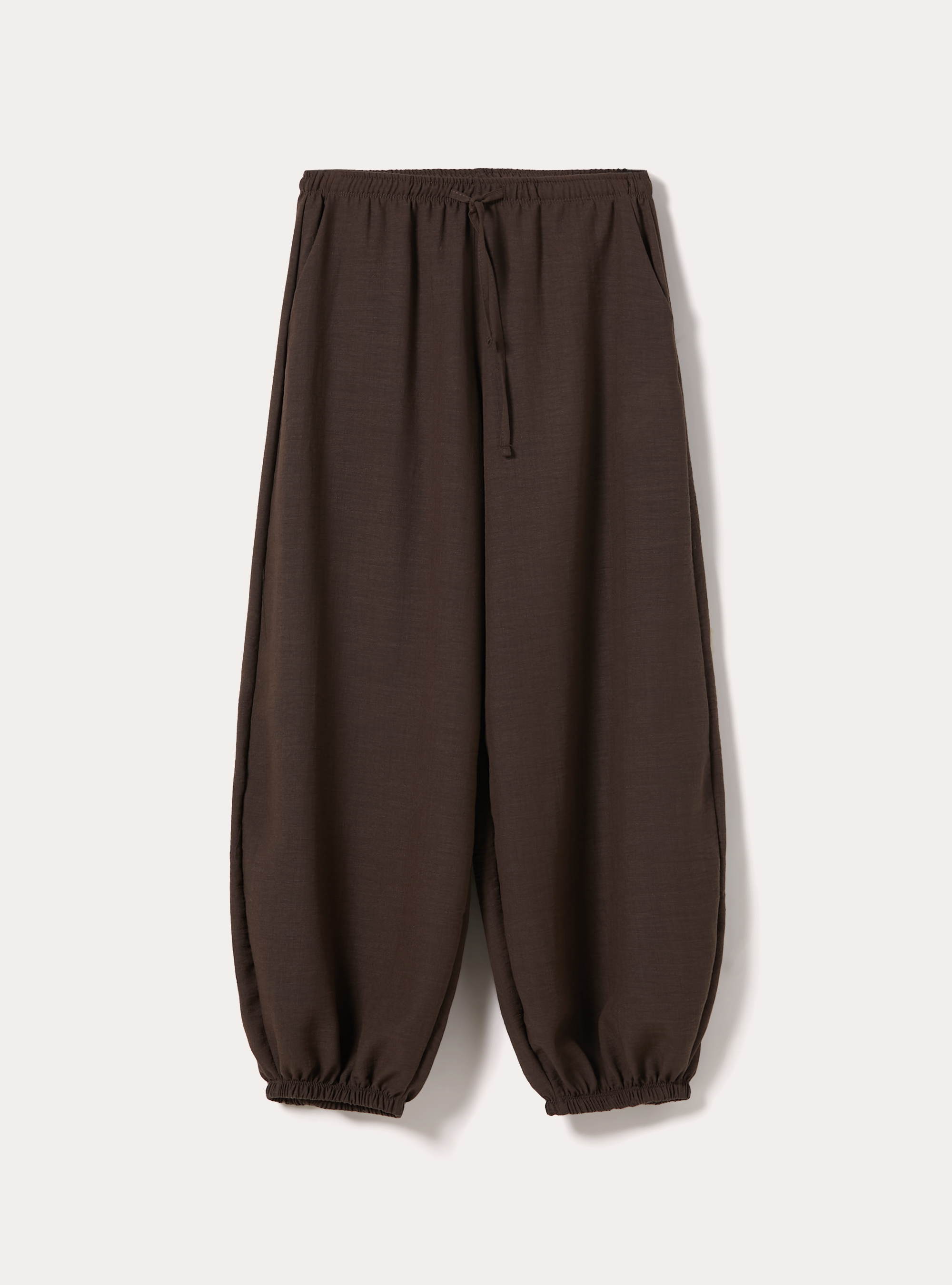 Pantalon Coupe Balloon, BR1 BROWN DARK