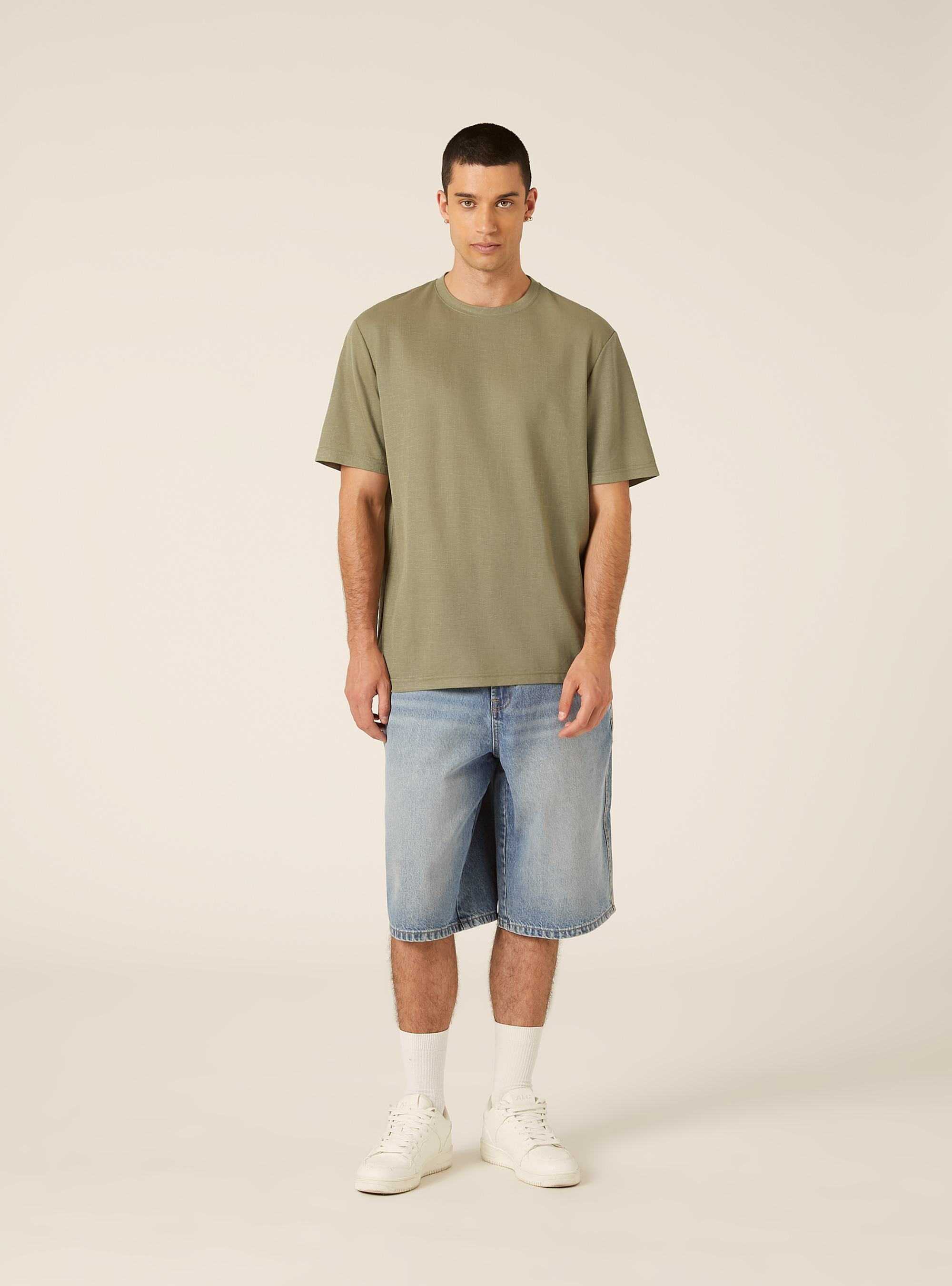 Maglietta boxy fit con texture, KAKY MEDIO