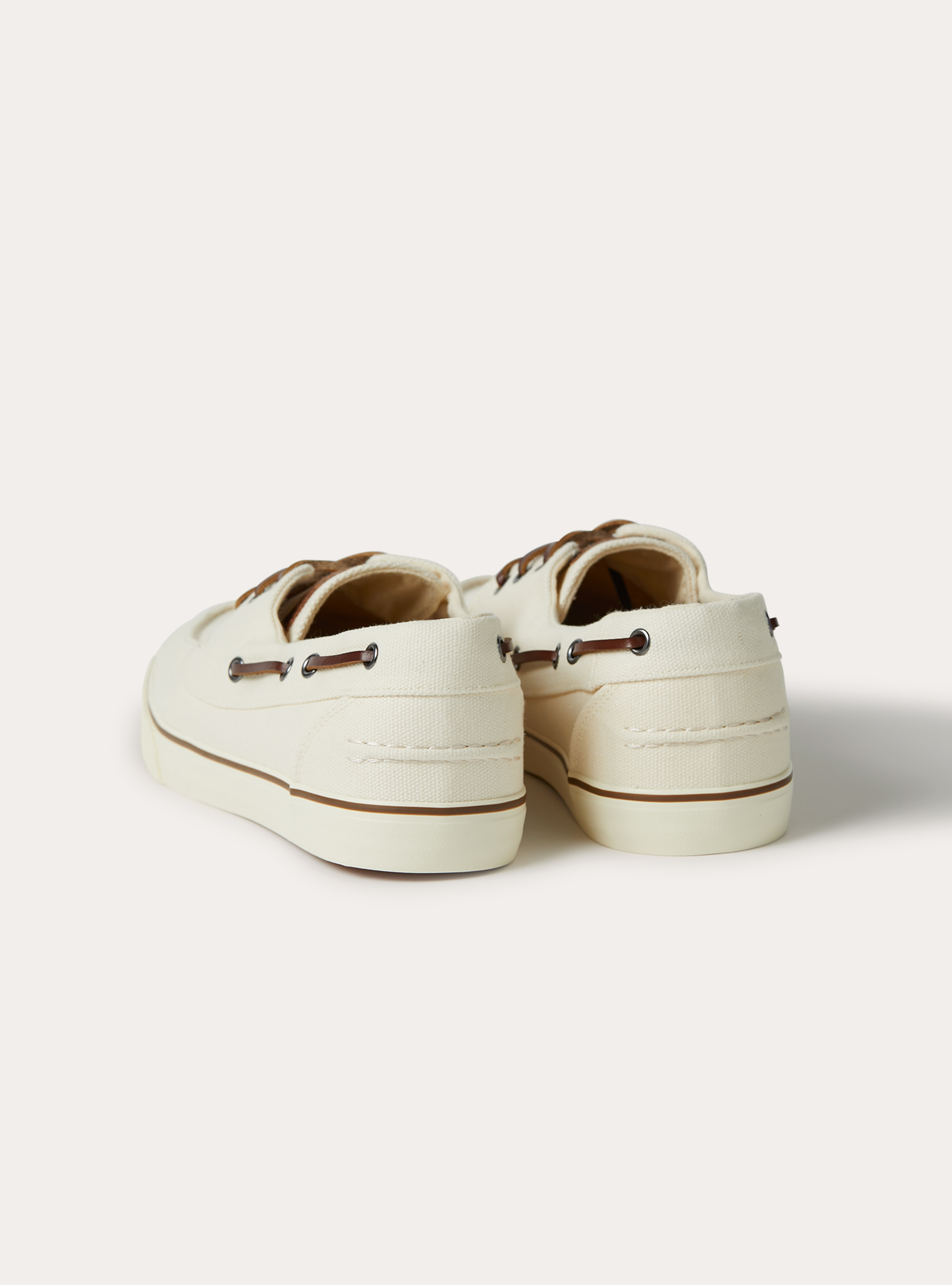 Casual Canvas Boat Shoes, BG3 BEIGE LIGHT