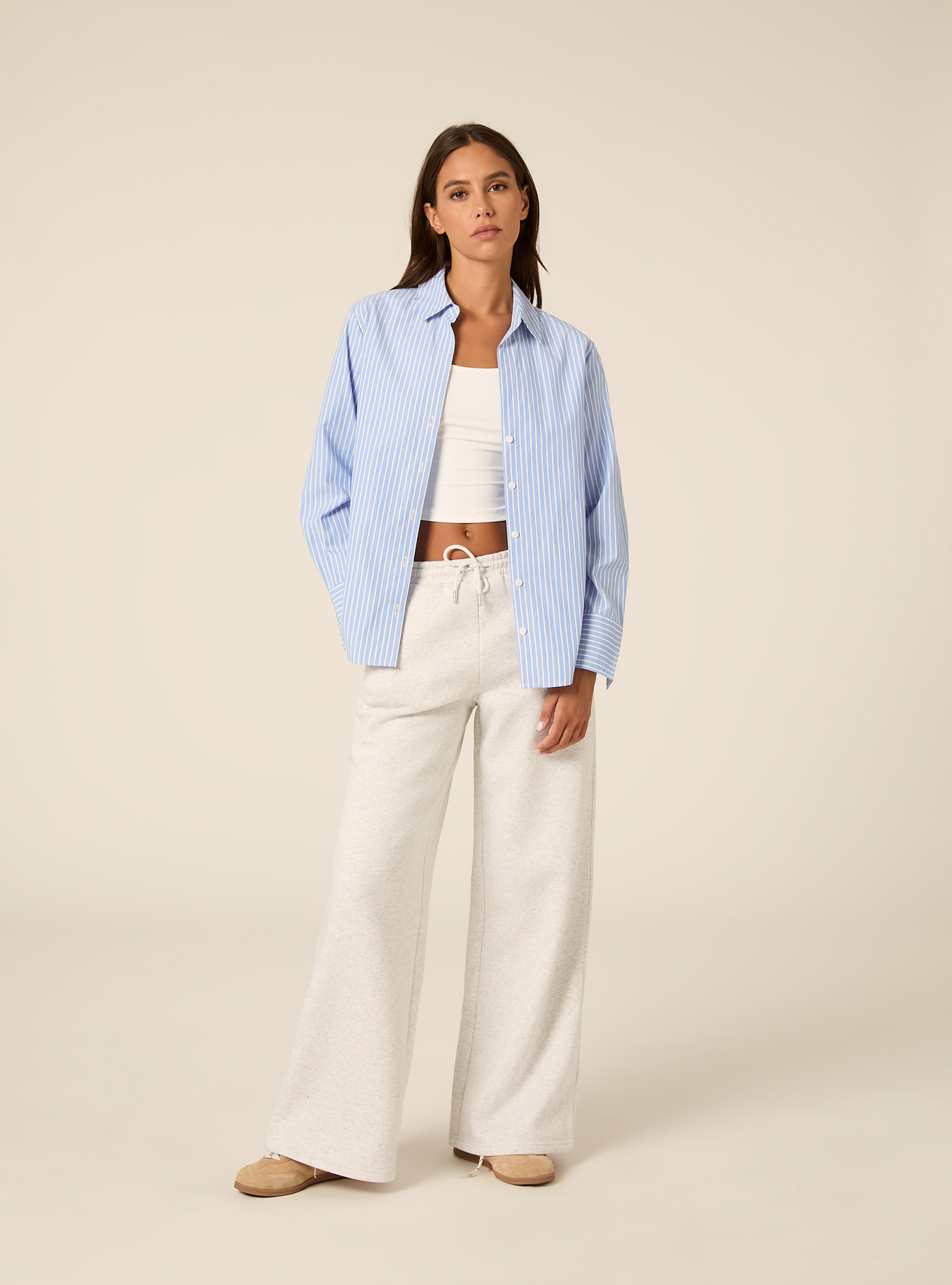 Gestreiftes Popeline-Hemd im Regular Fit, AZ2 AZURE MEDIUM