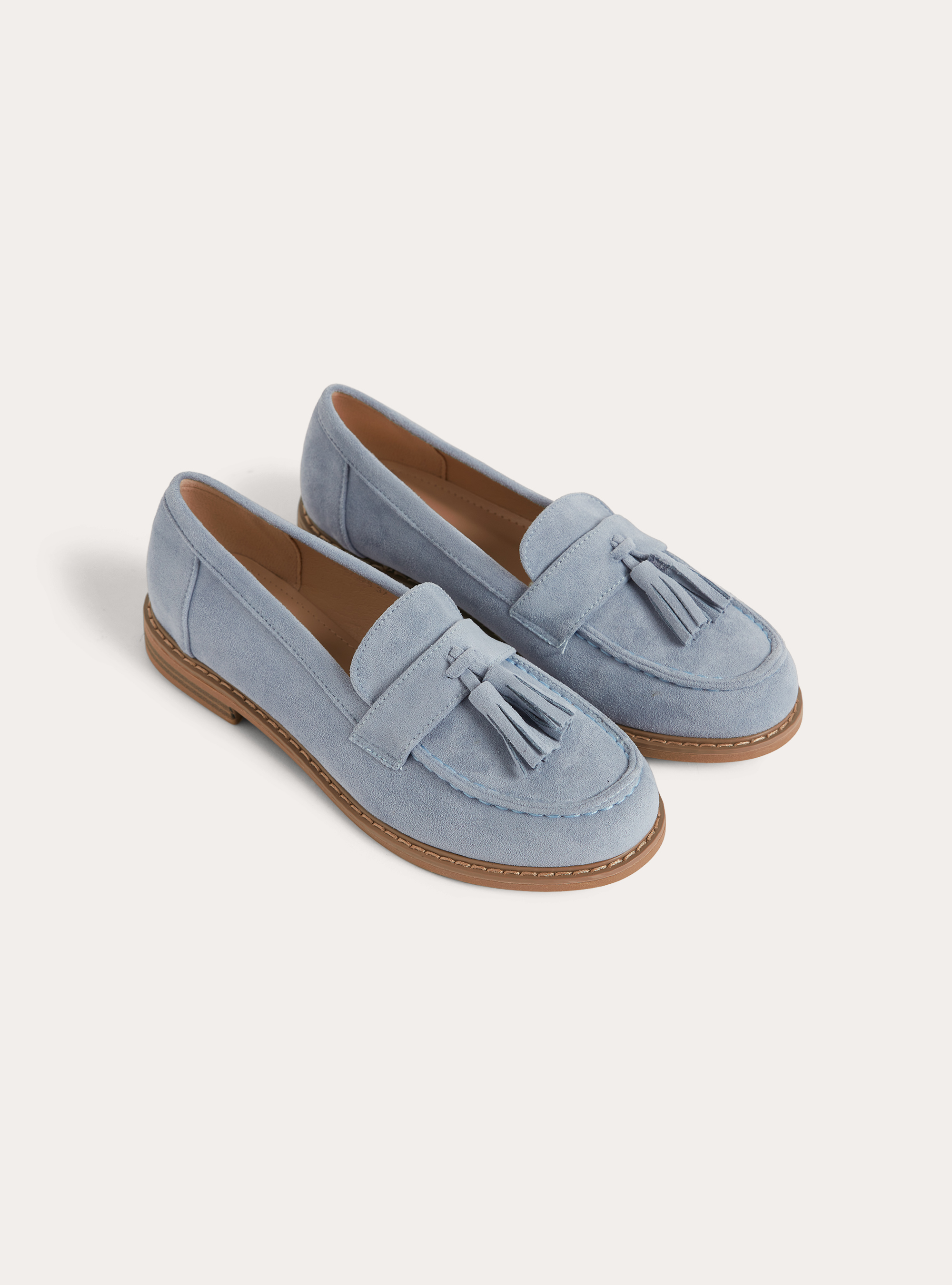 Mocassins en daim avec pompons, AZ2 AZURE MEDIUM