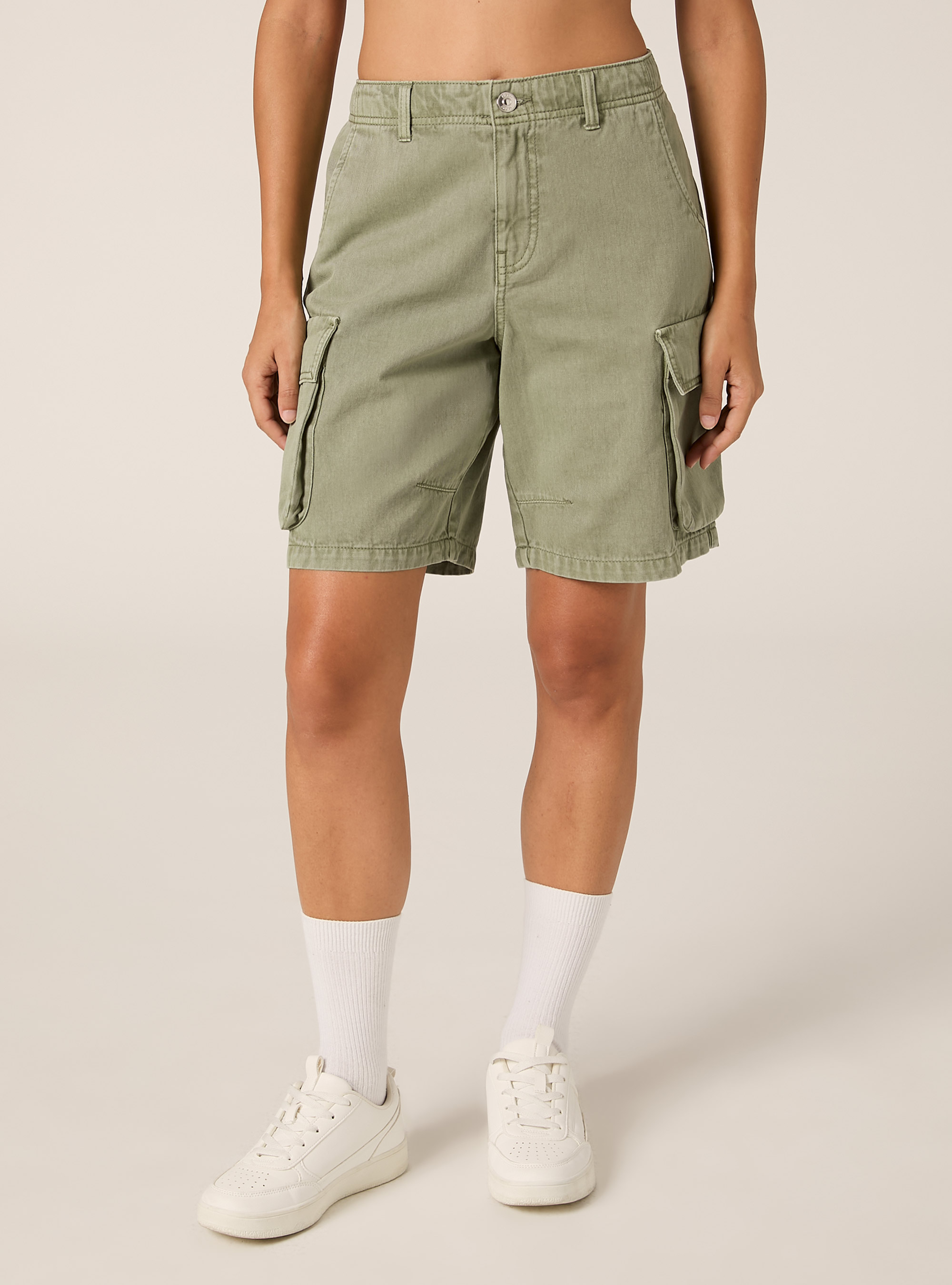 Cargo-Bermudashorts aus Twill, KY2 KAKY MEDIUM