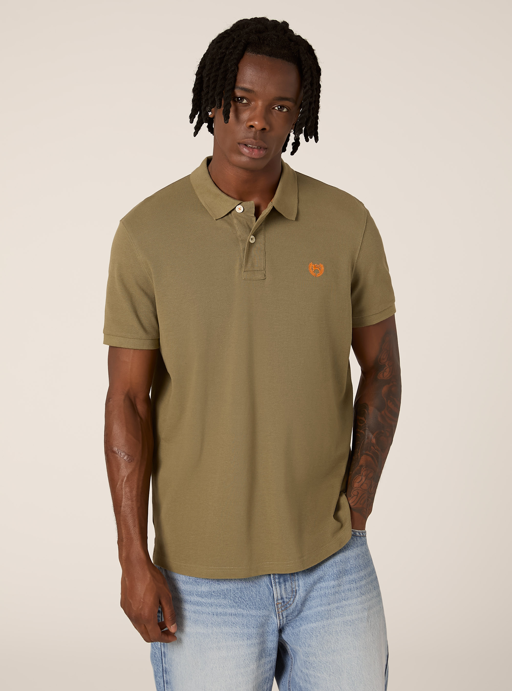 Polo de piqu&eacute; de algod&oacute;n con bordado, KY2 KAKY MEDIUM