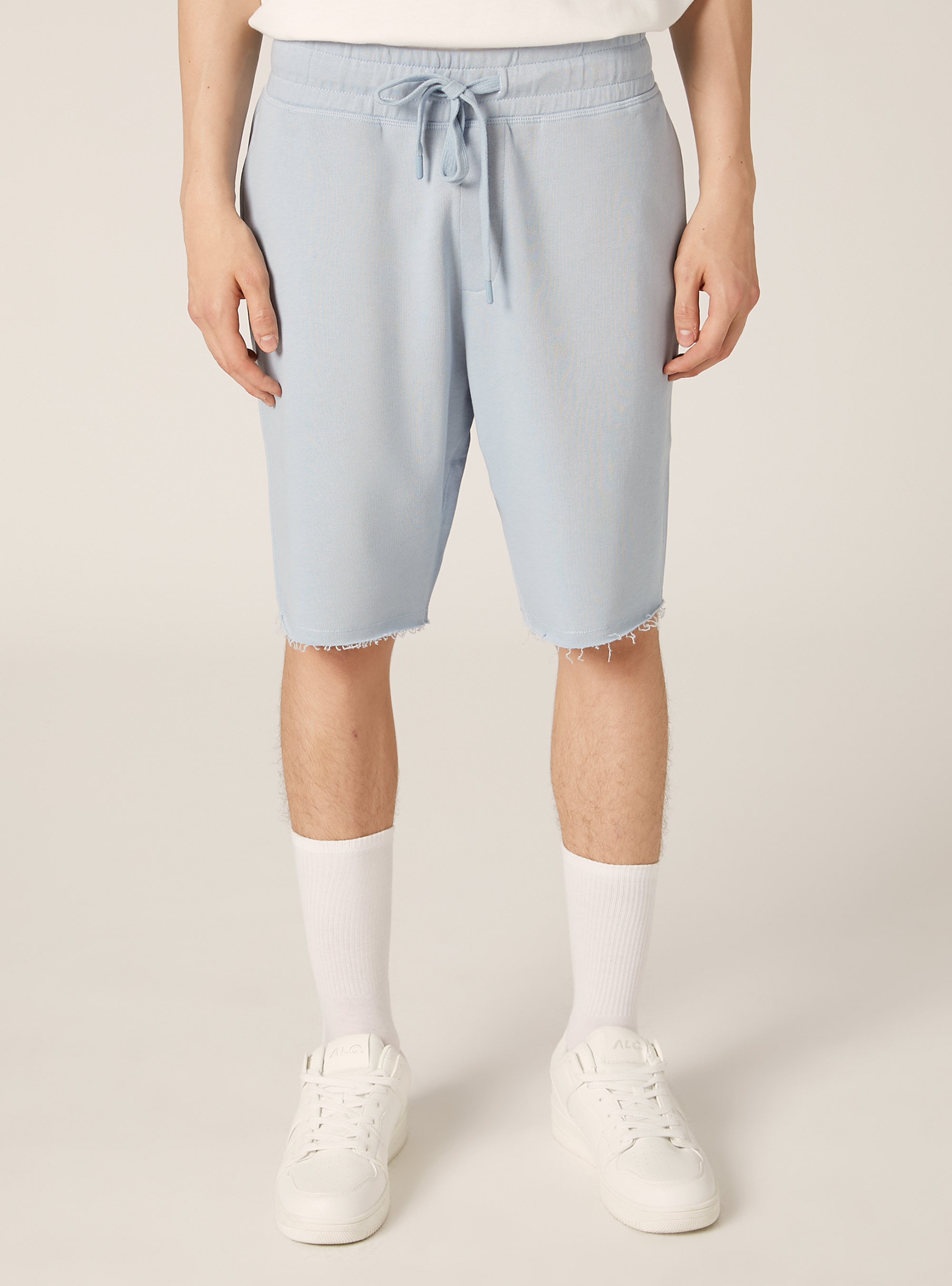 Jogger-Bermudashorts aus Baumwolle, AZ3 AZURE LIGHT