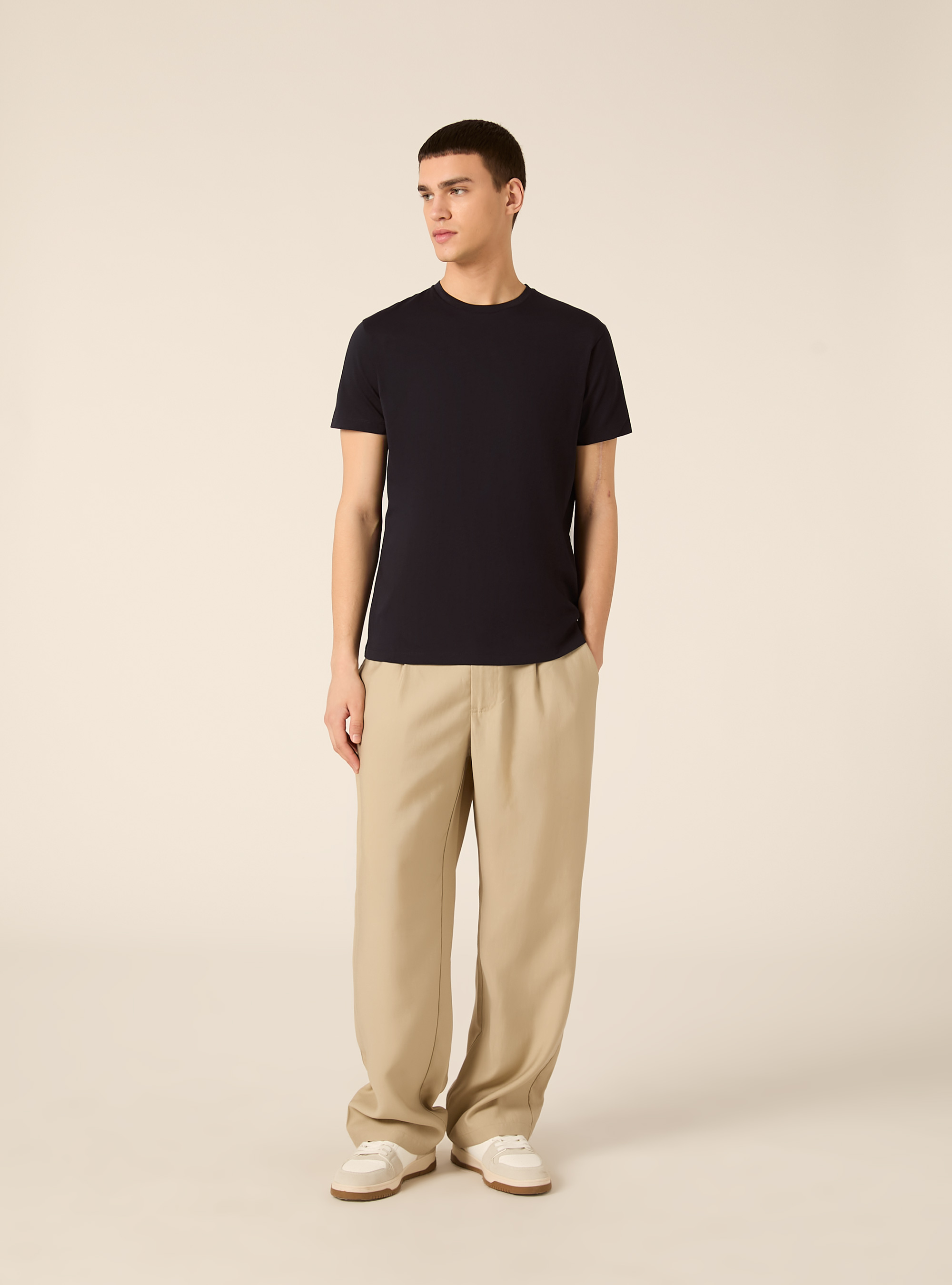 Maglietta in cotone Pima, NAVY SCURO