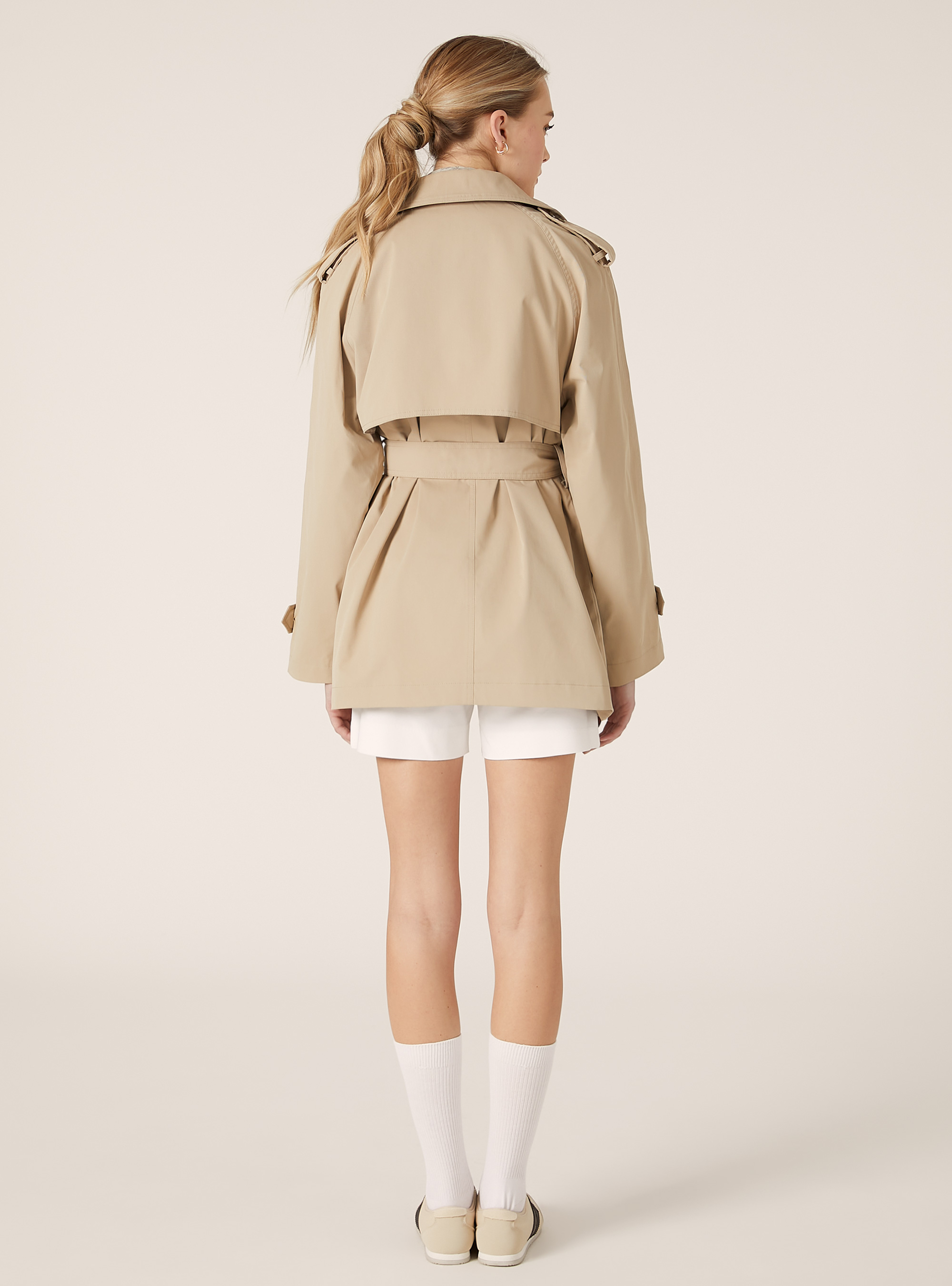 Trench court en twill, BG2 BEIGE MEDIUM