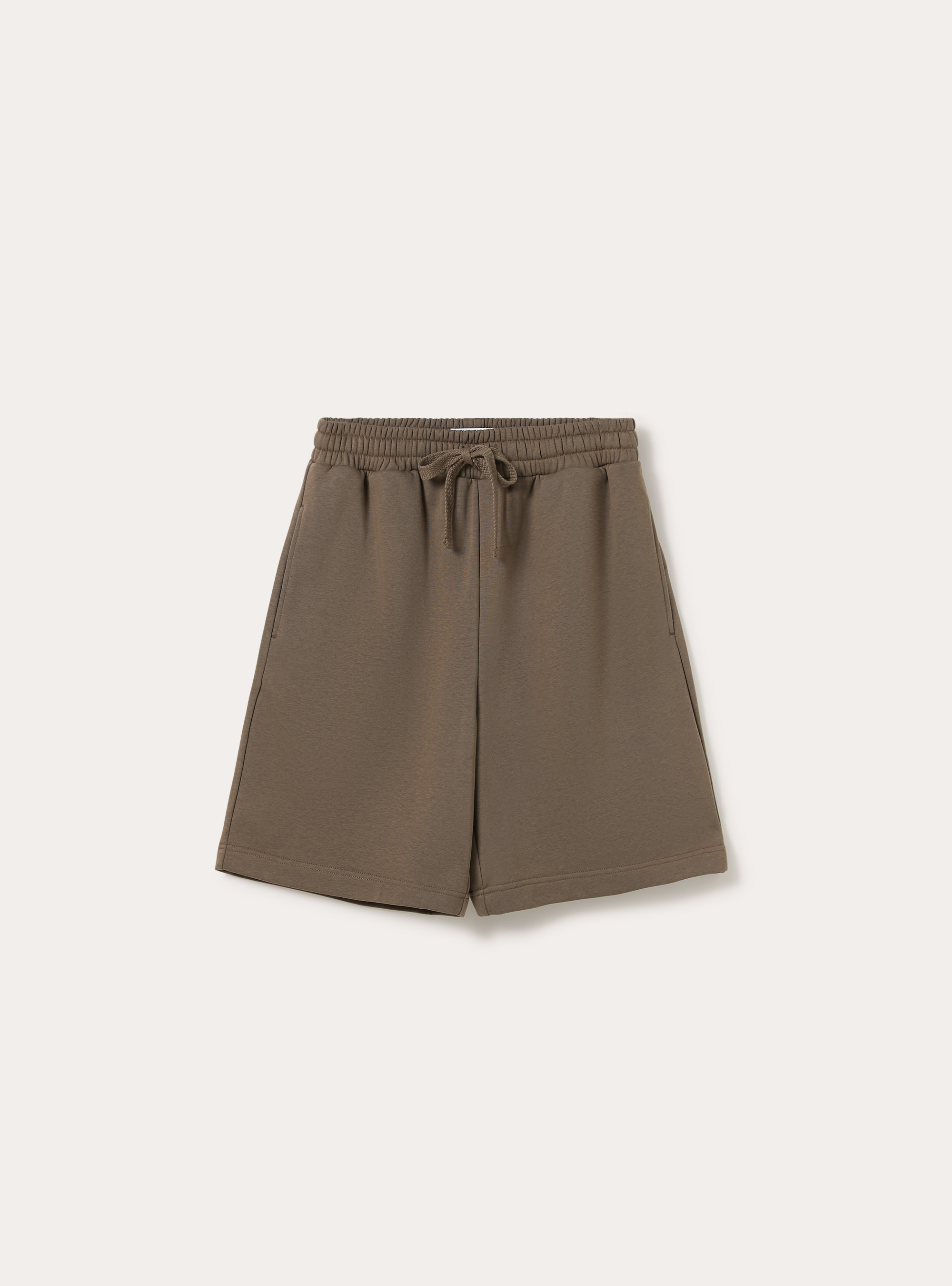Basic-Bermudas aus Sweatstoff, BR2 BROWN MEDIUM