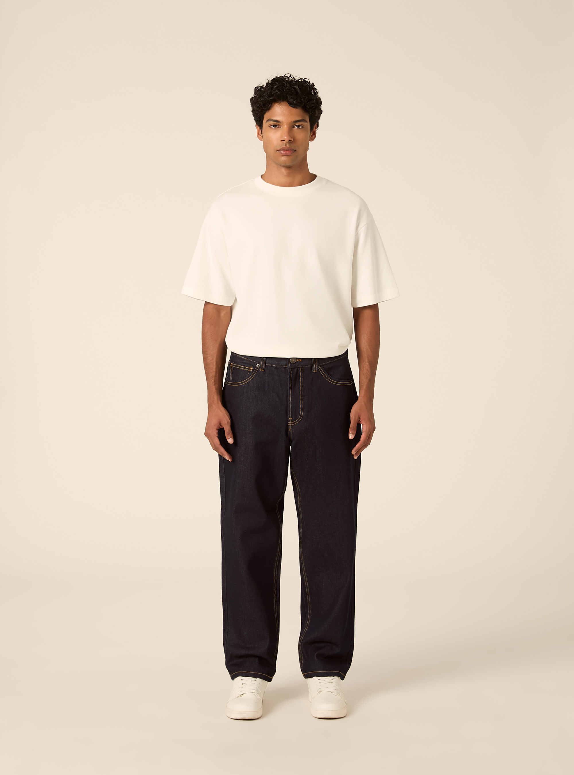Straight fit jeans, D001 DEEP BLUE