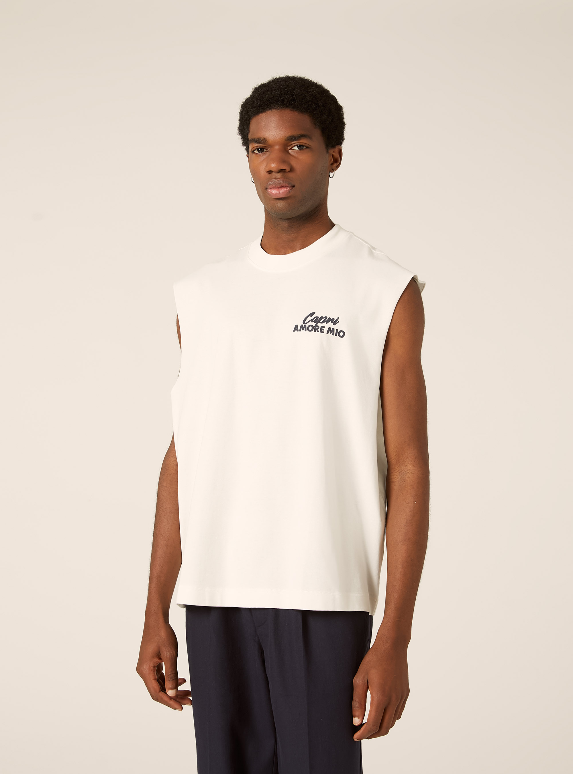 Boxy Fit Tanktop Capri Amore Mio, WH2 WHITE