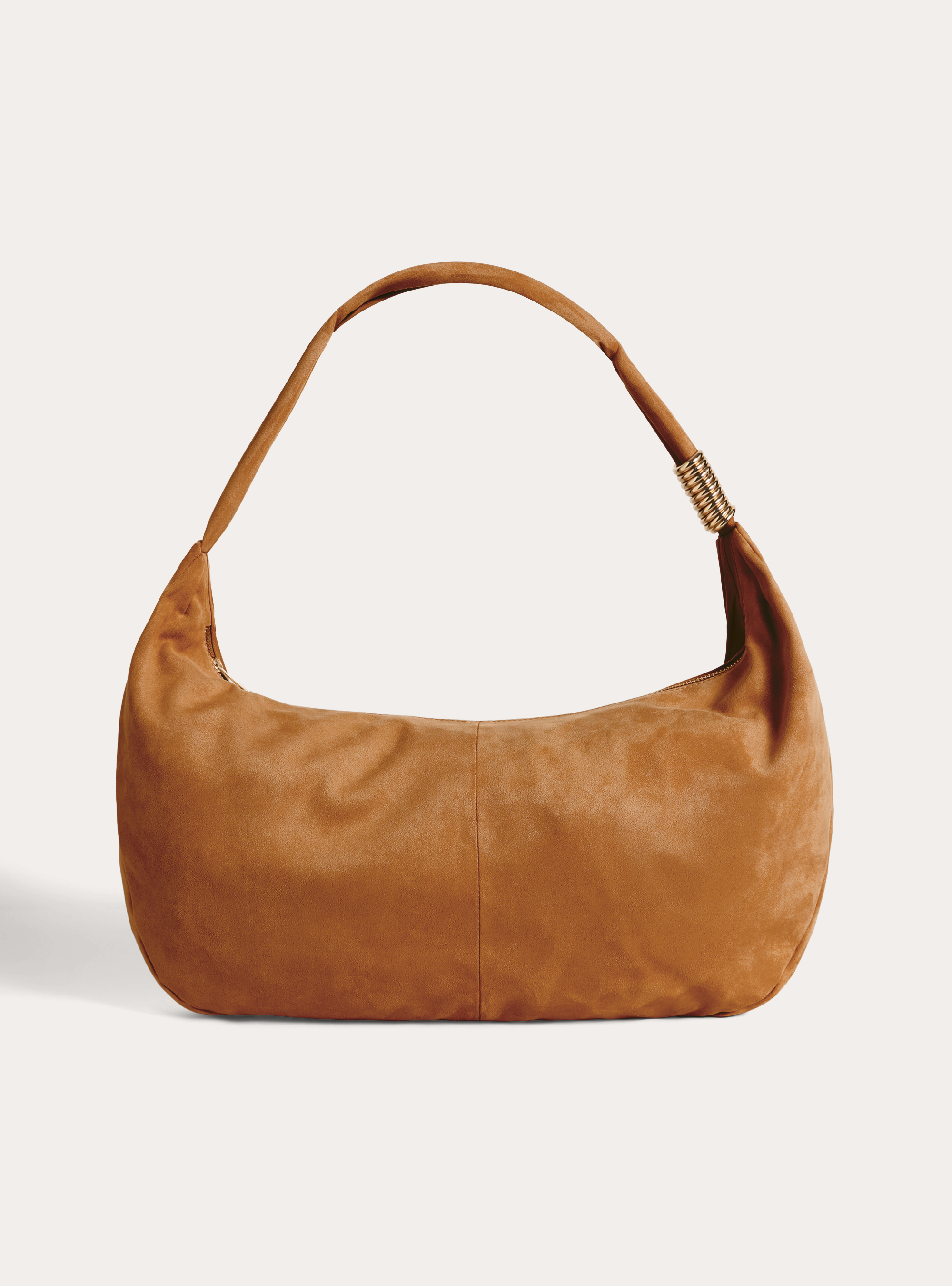 Soft suede bag, TB2 TOBACCO MEDIUM