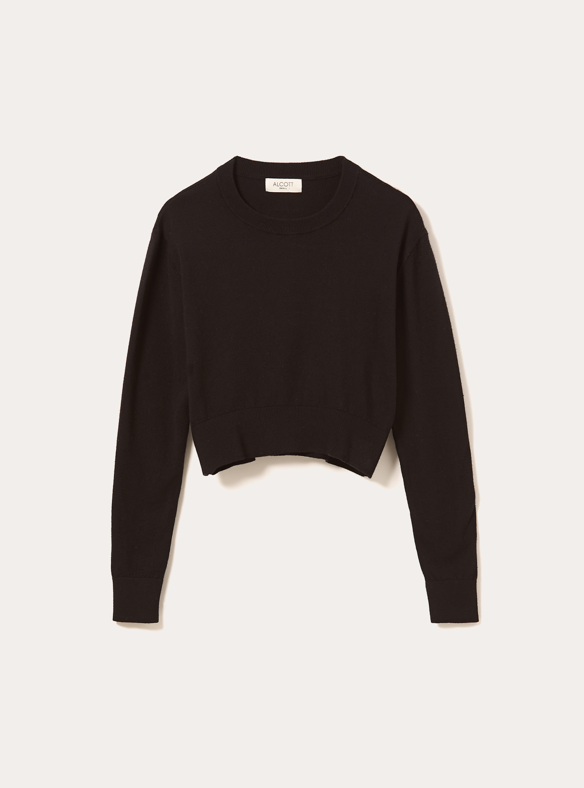 Pull &agrave; col rond coupe boxy, BK1 BLACK