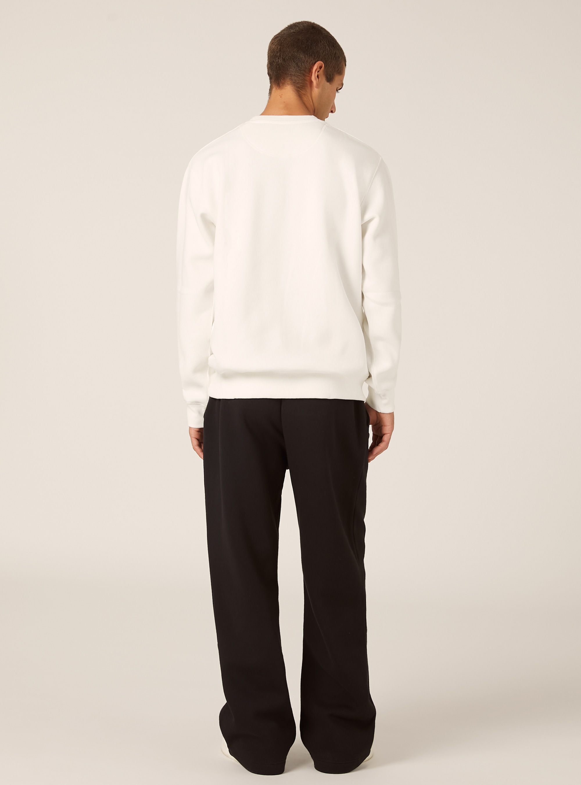 Sweat-shirt &agrave; col rond uni, WH2 WHITE