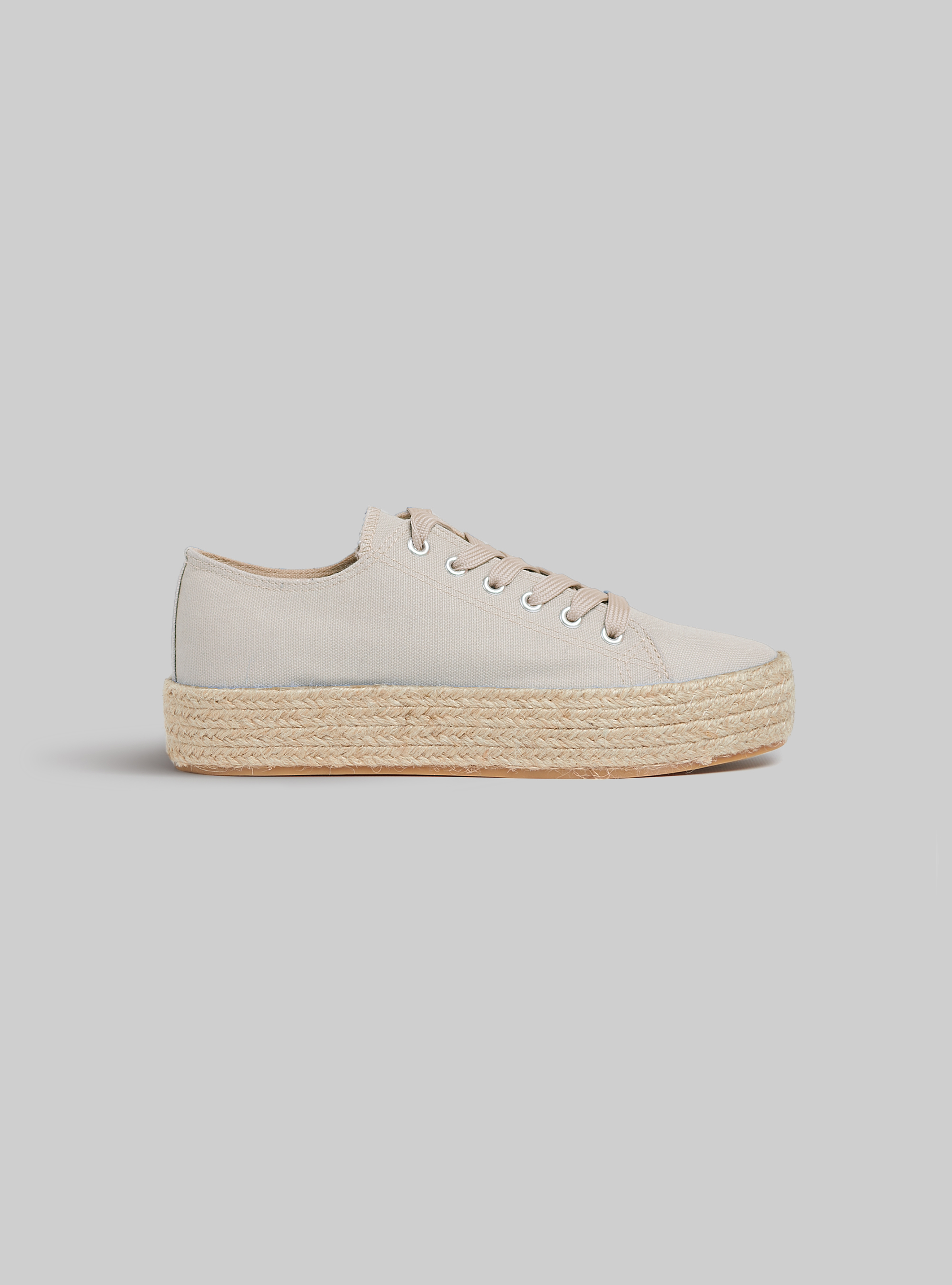 Baskets avec semelle en raphia, BG3 BEIGE LIGHT