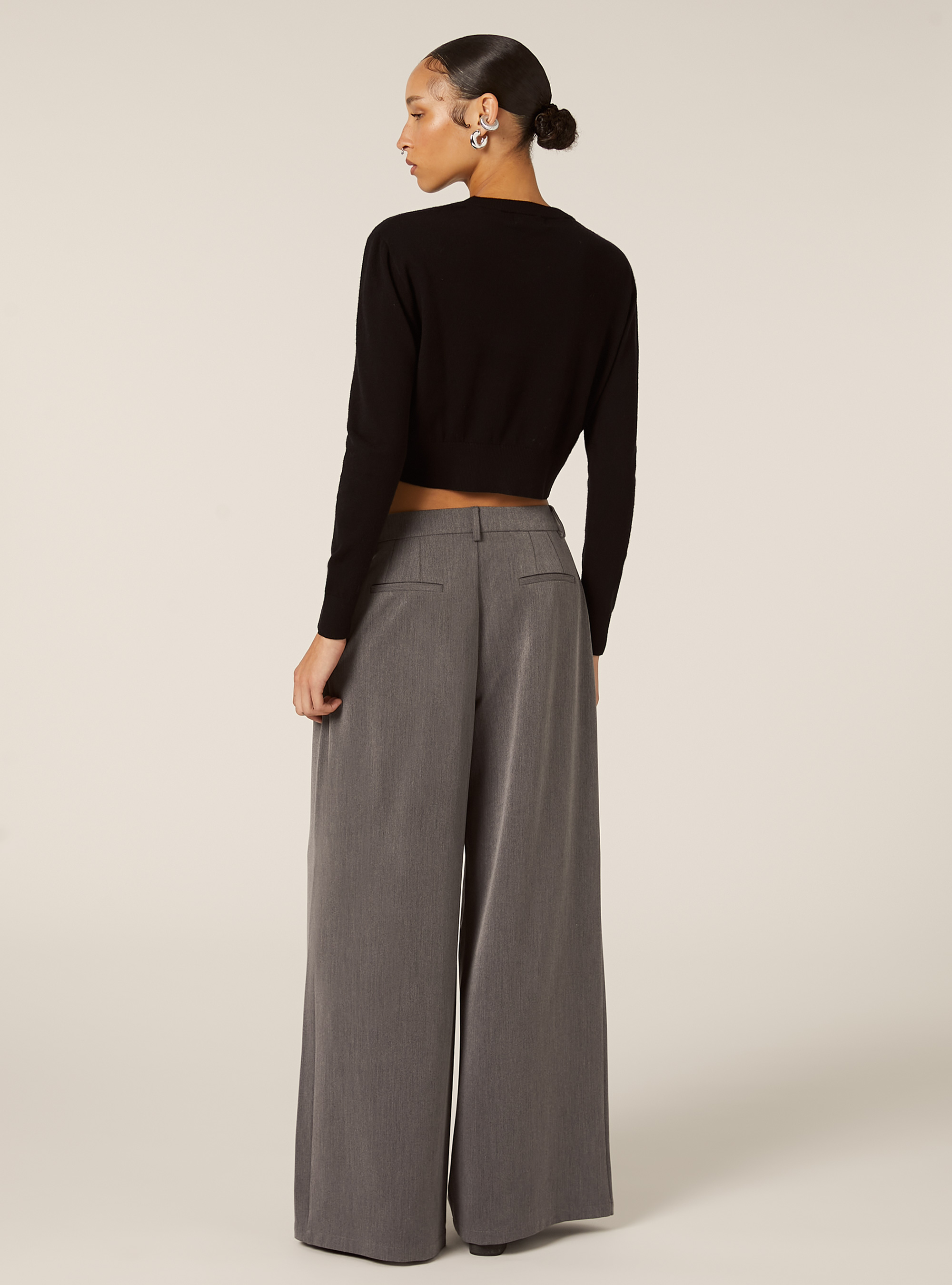 Pull &agrave; col rond coupe boxy, BK1 BLACK