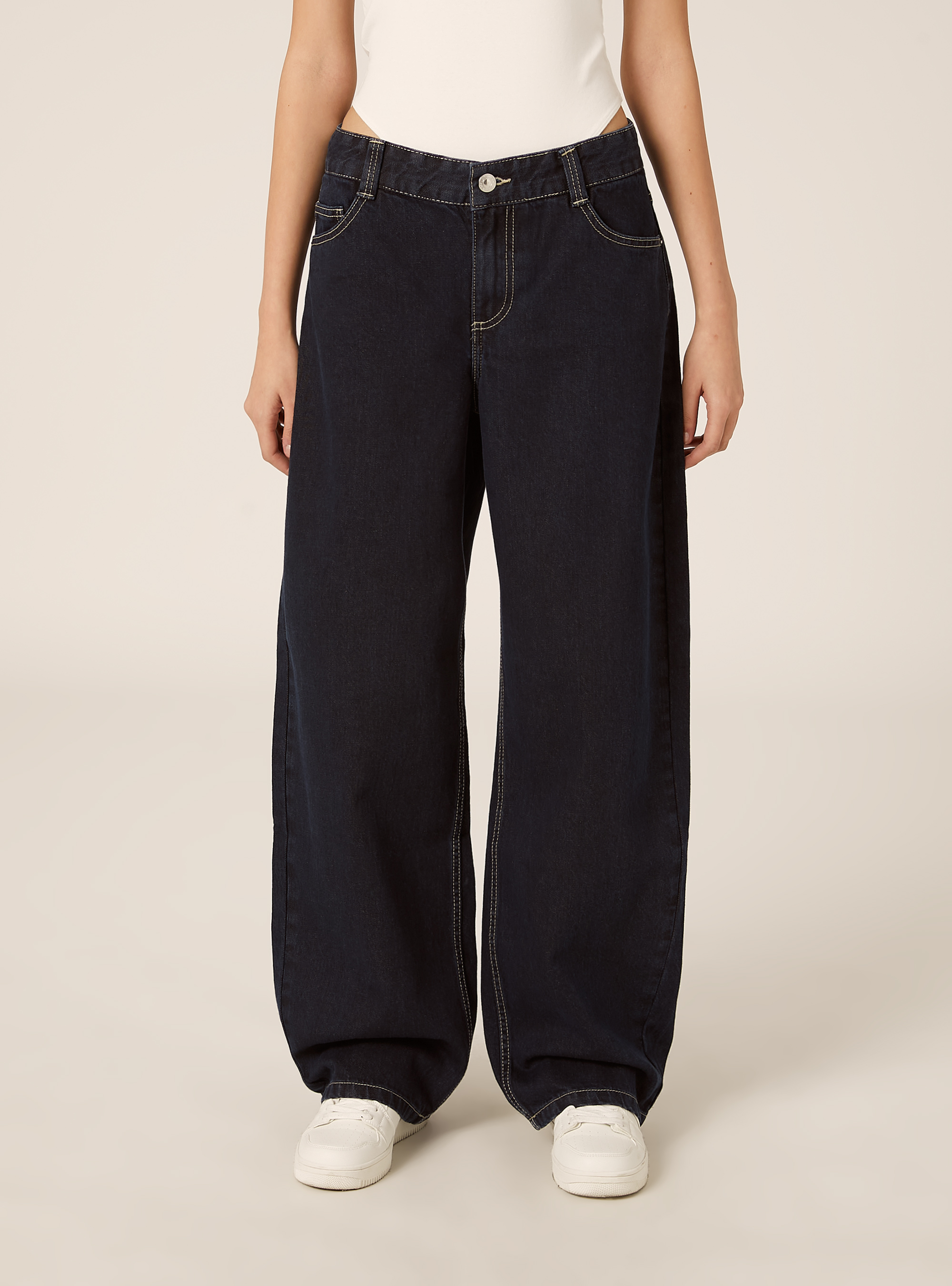 Vaqueros baggy barrel, D001 DEEP BLUE
