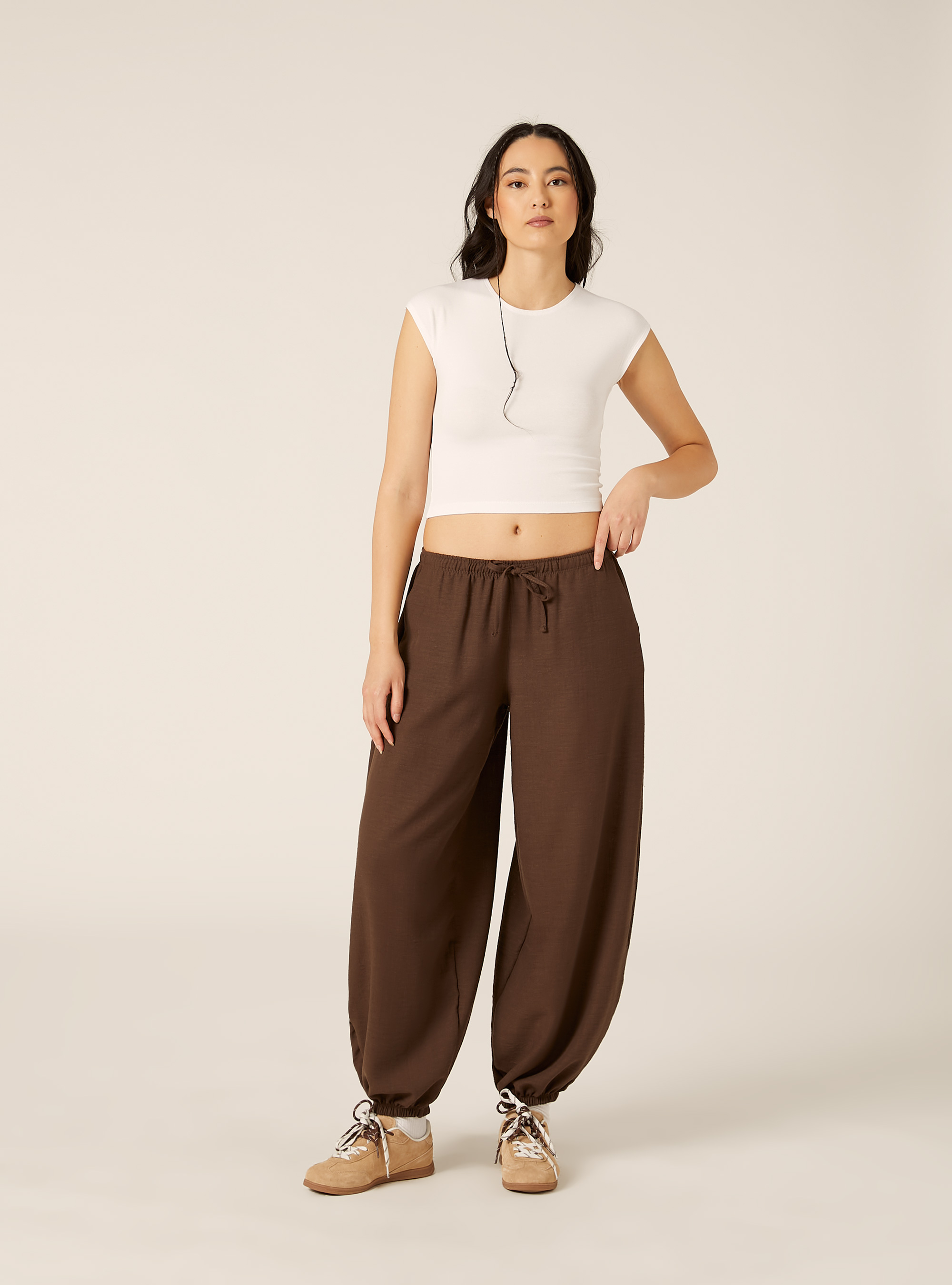 Camiseta Crop de Algod&oacute;n, WH2 WHITE