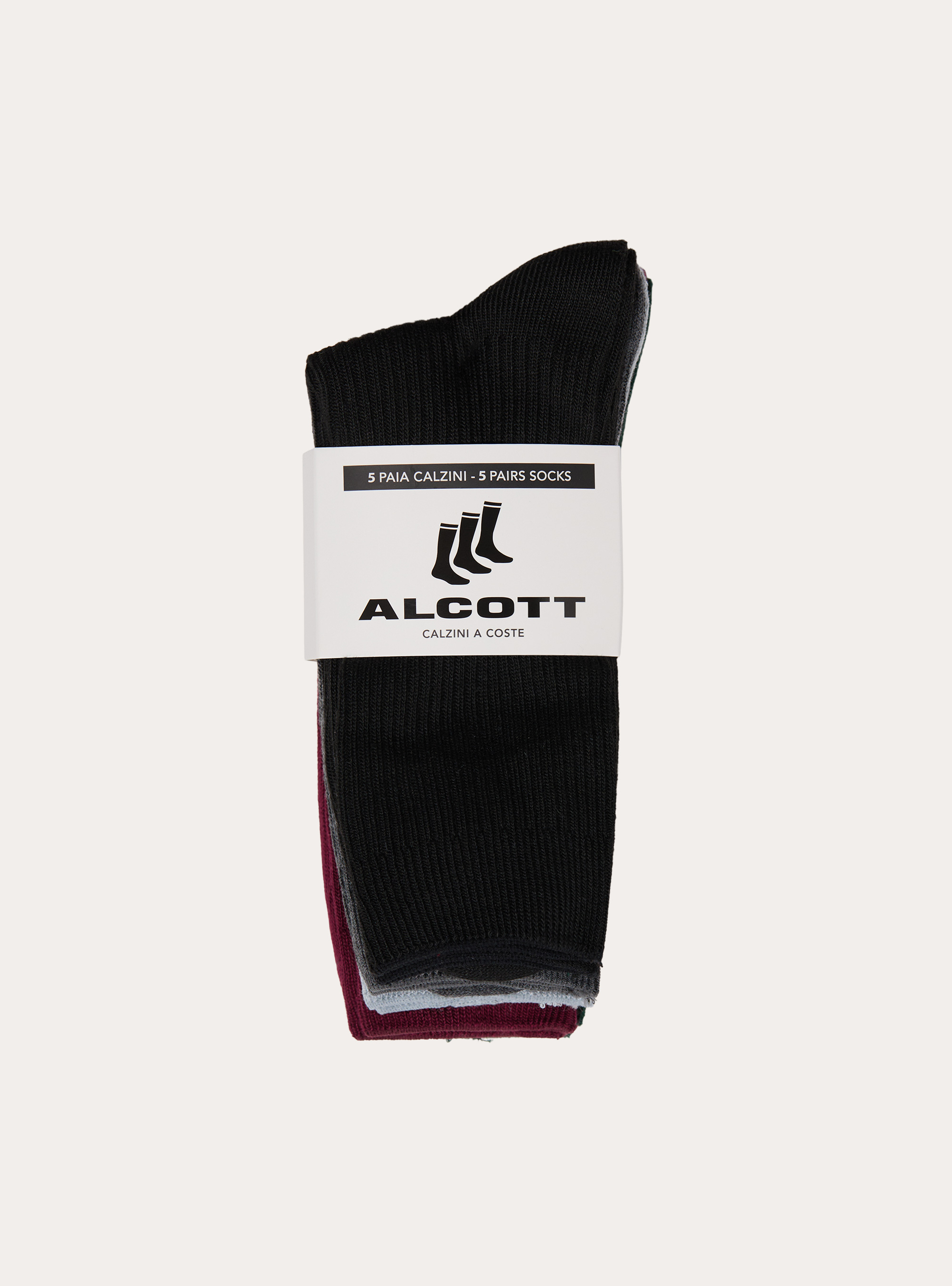 Set de 5 pares de calcetines, BK1 BLACK