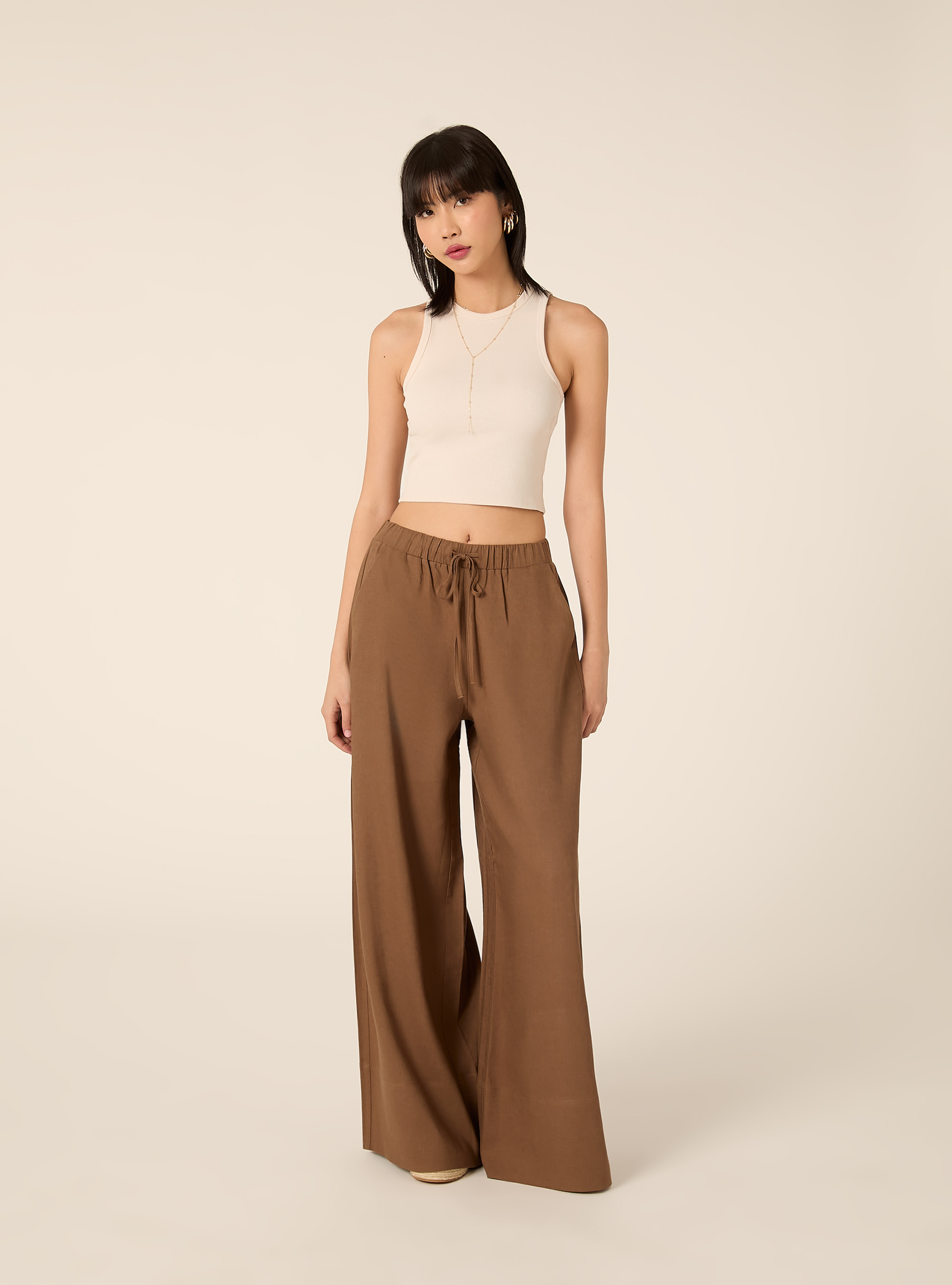 Short ribbed tank top, CR3 CREAM LIGHT