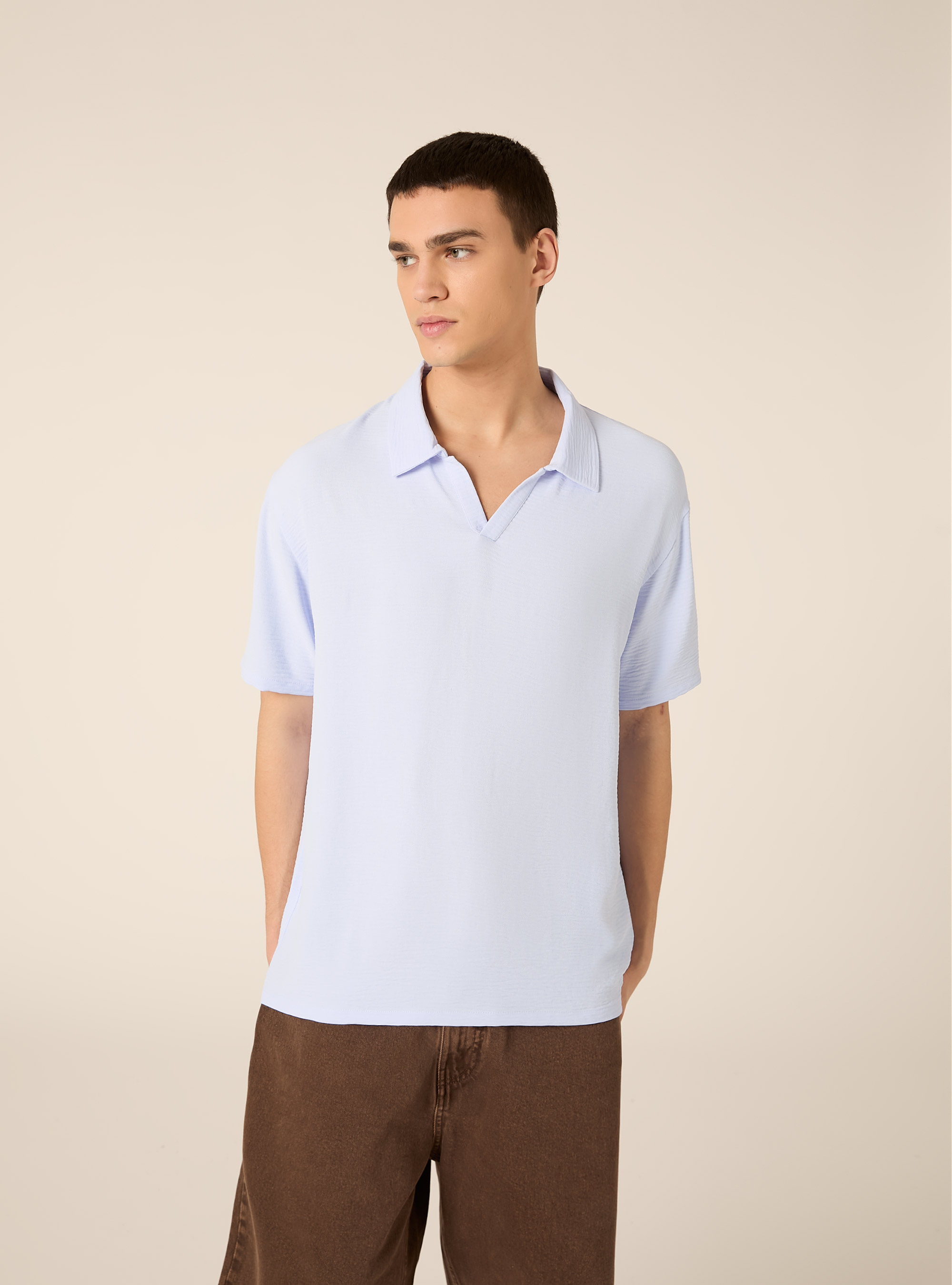 Polo b&aacute;sico de crep&eacute;, AZ1 AZURE DARK