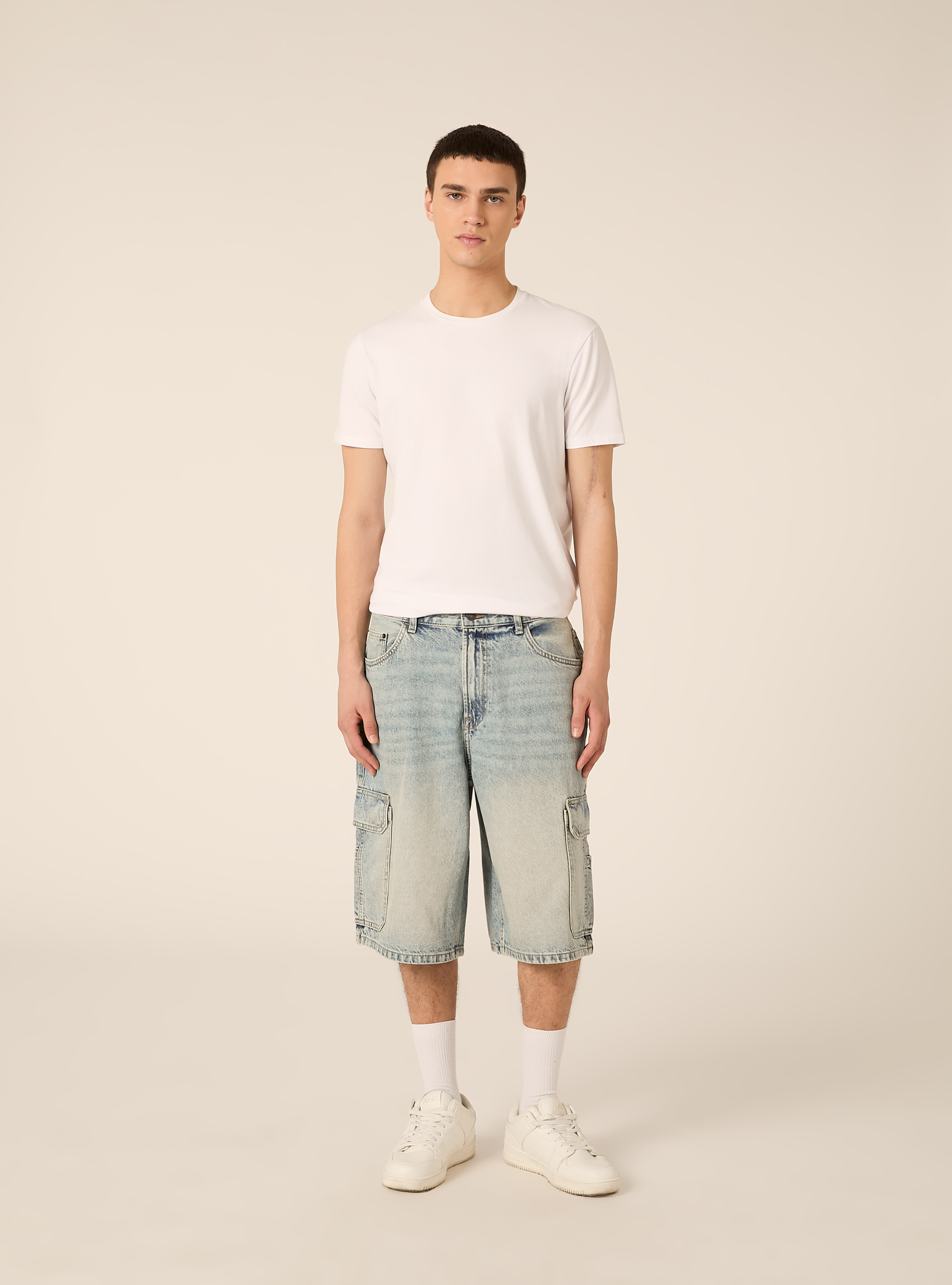 Denim cargo shorts, D007 LIGHT AZURE