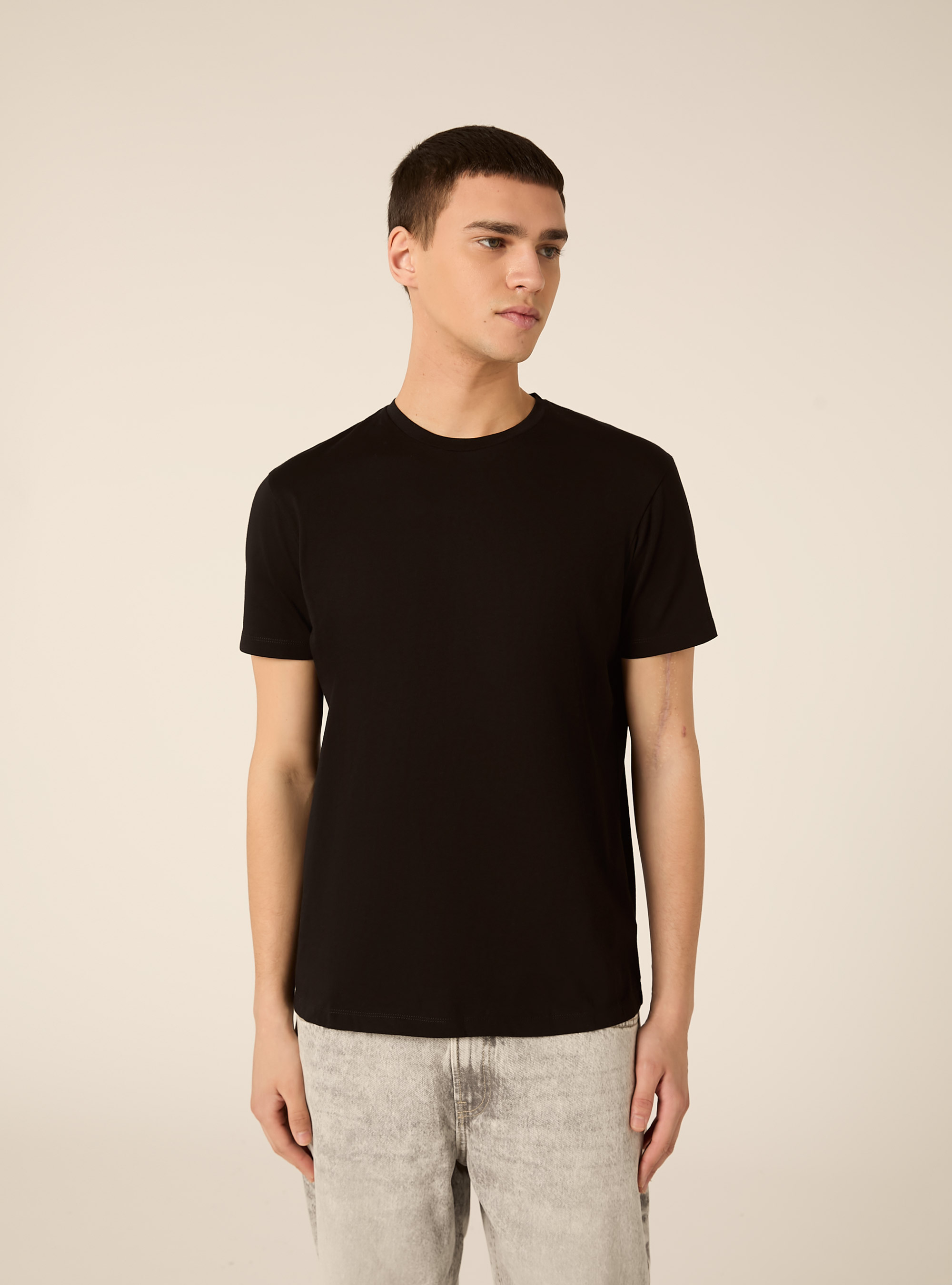 Camiseta de algod&oacute;n Supima, BK1 BLACK