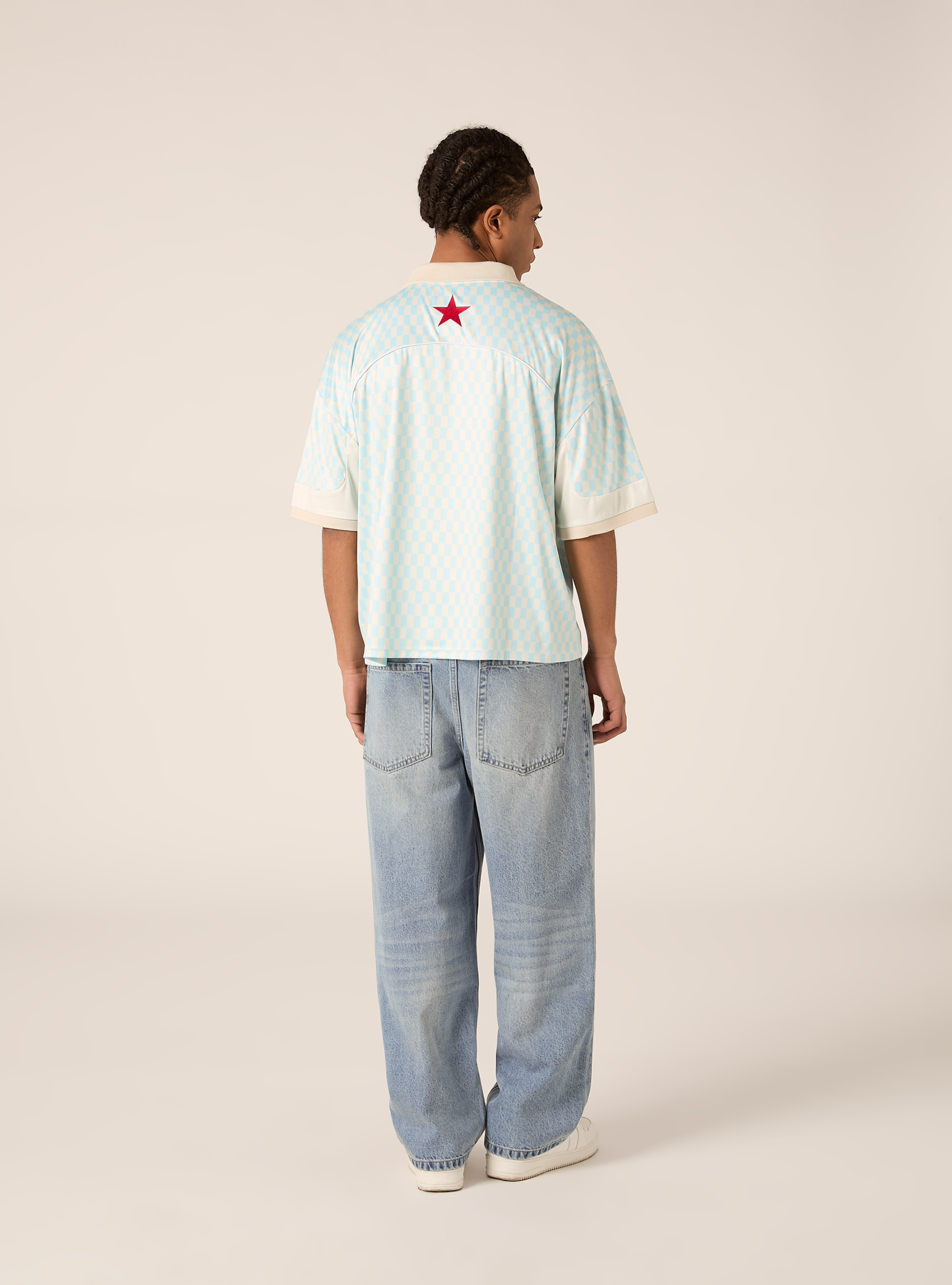 Polo con estampado Art Studio, AZ3 AZURE LIGHT
