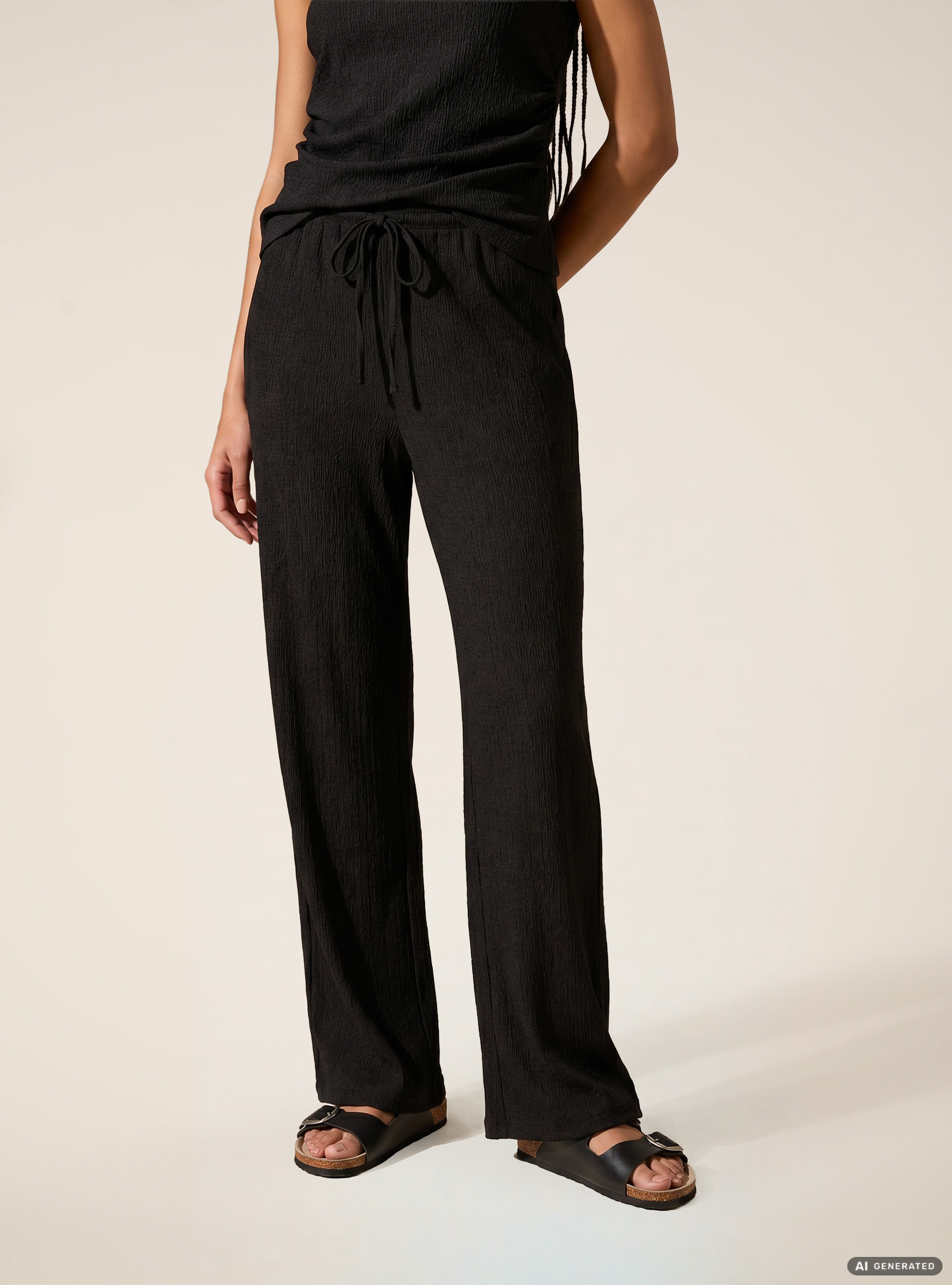 Pantaloni texturizzati, BK1 BLACK