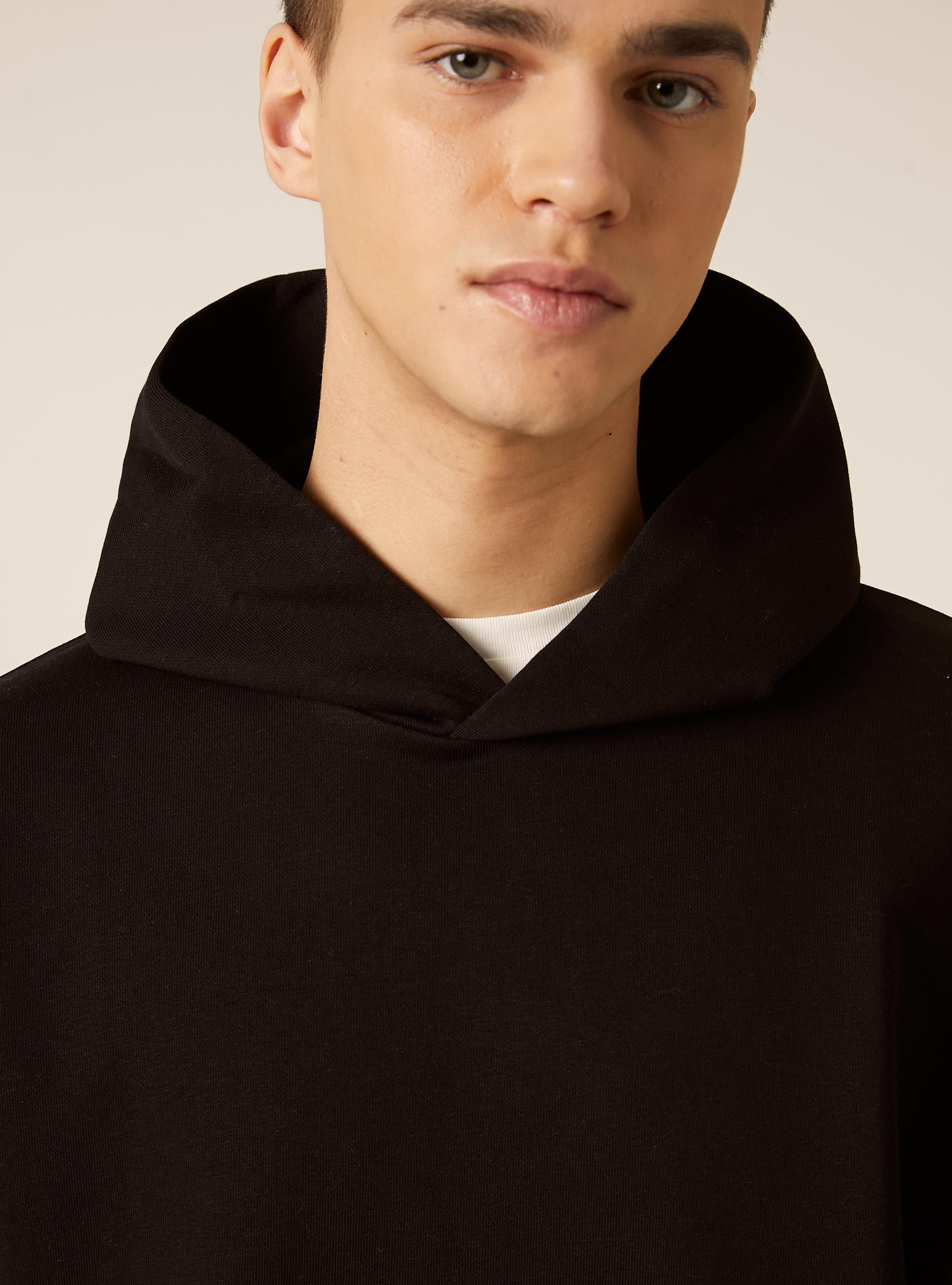 Sweat-shirt ample &agrave; capuche, BK1 BLACK