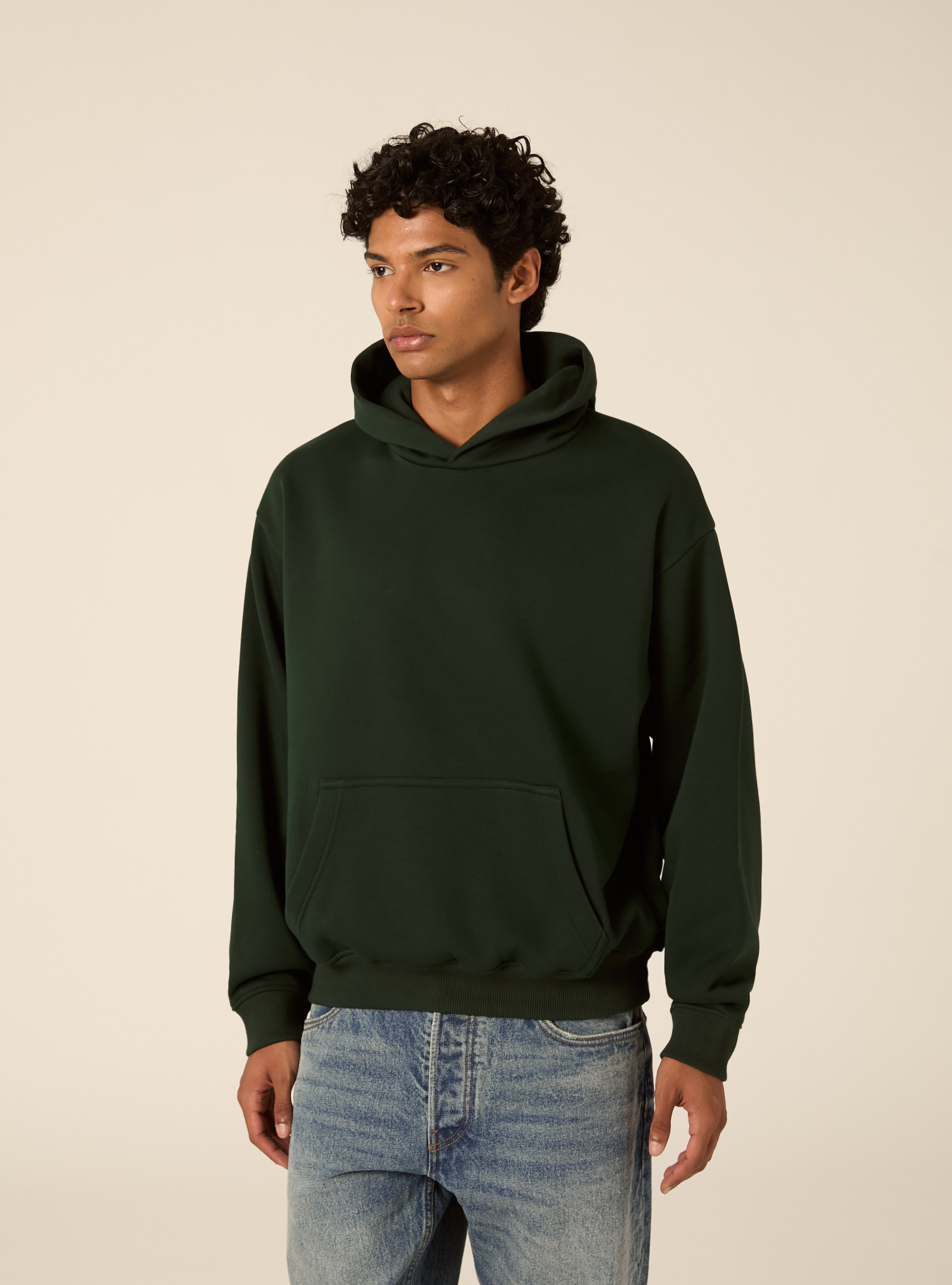 Sweat &agrave; capuche coupe boxy, GN1 GREEN DARK