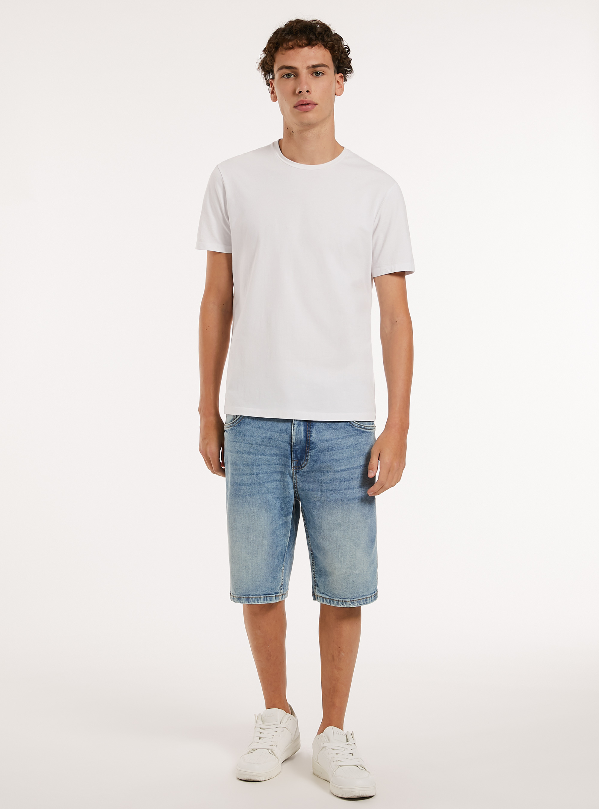 Bermuda carrot in denim stretch, D006 AZURE